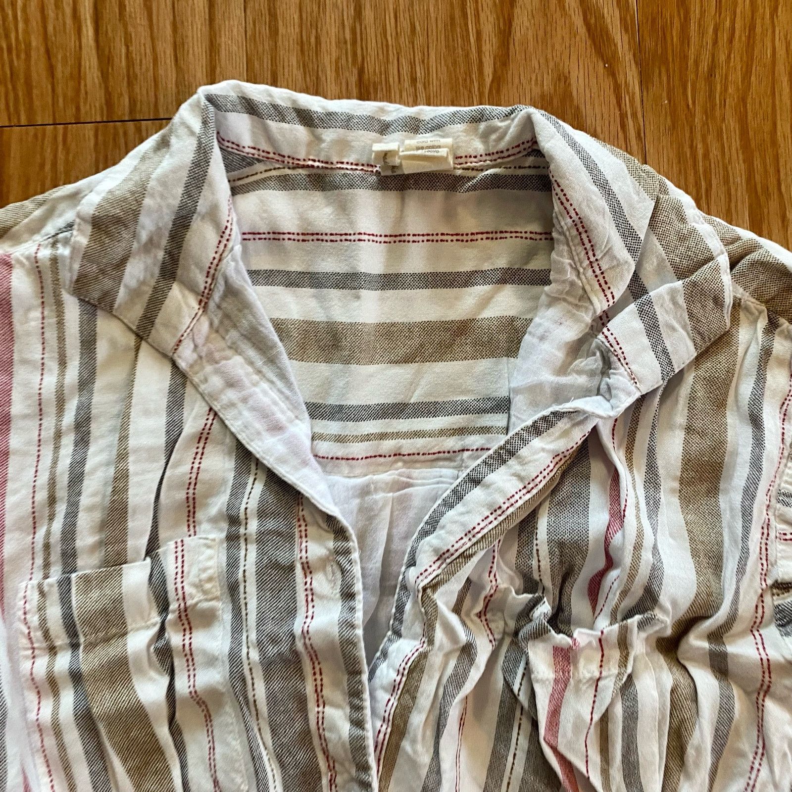 Other Japana Striped White Button-up Shirt Dress Womens Small Size S / US 4 / IT 40 - 4 Thumbnail