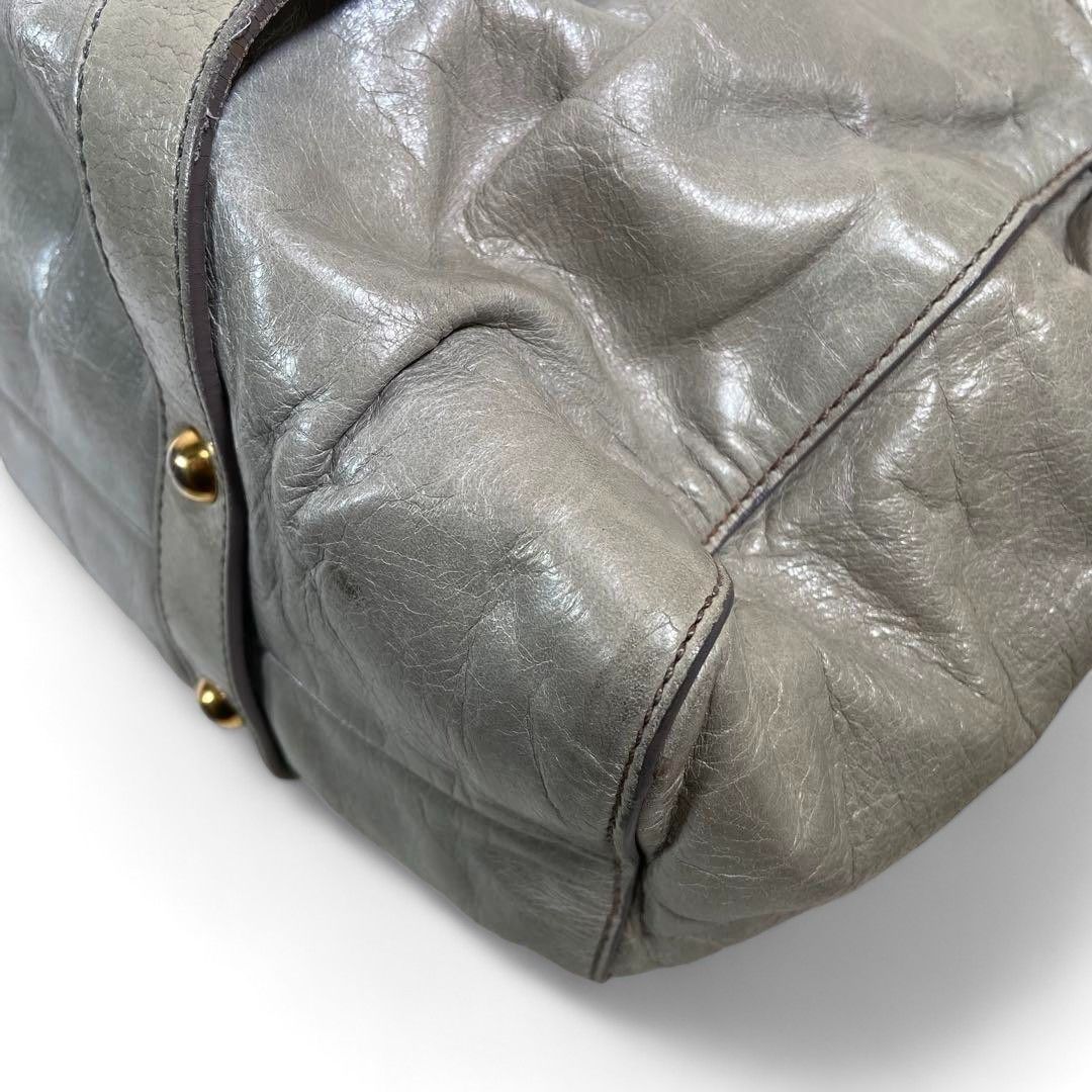 Miu Miu Miu Miu - leather handbag grey 2way shoulder bag Size ONE SIZE - 7 Thumbnail