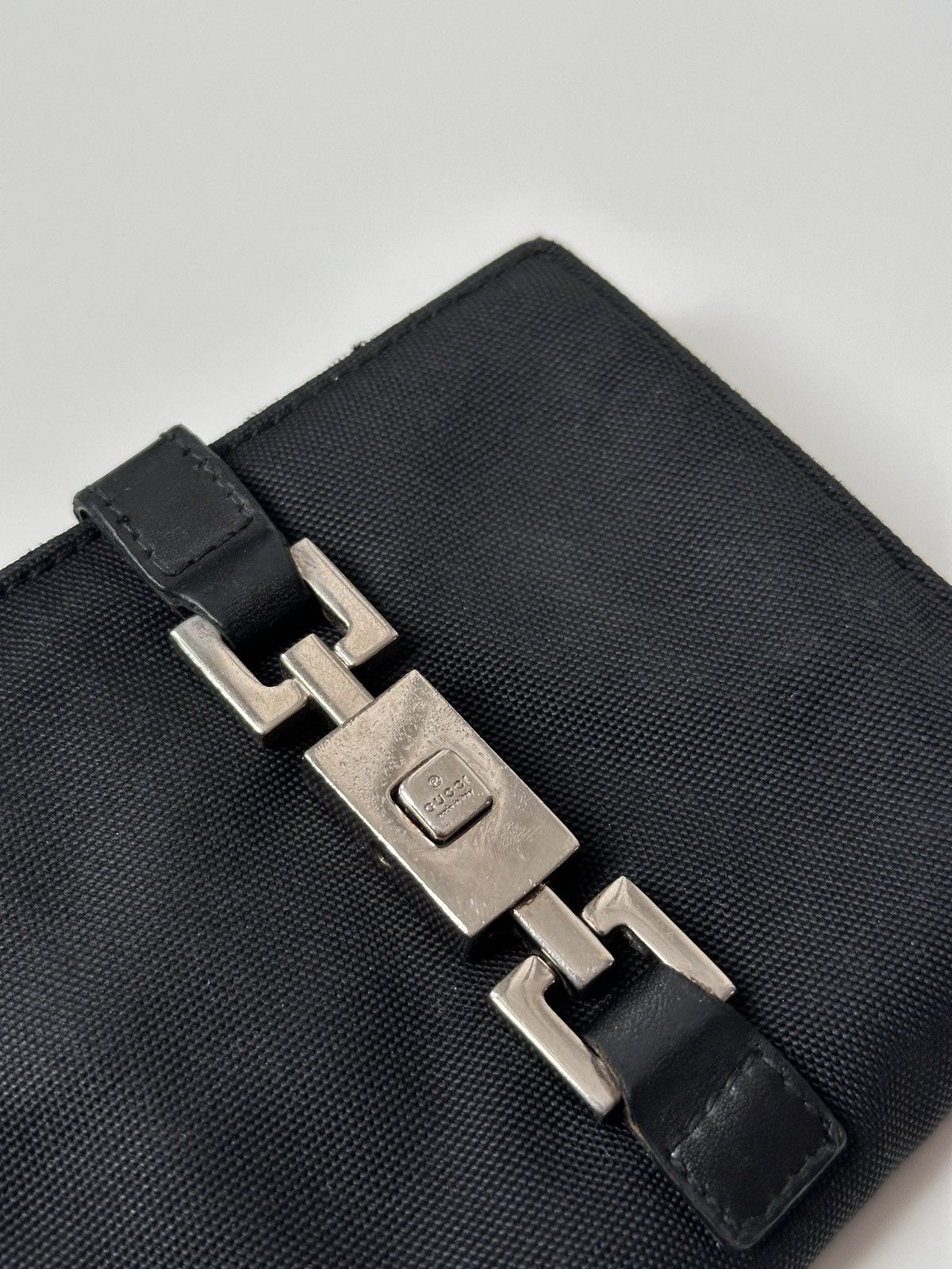 Gucci GUCCI Jackie Nylon Black Lather Compact Wallet Size ONE SIZE - 5 Thumbnail