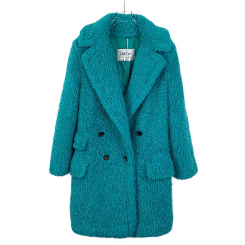Max Mara Max Mara Teddy Collection Blue Teddy Alpaca Lapel Double B Size M / US 6-8 / IT 42-44 - 1 Thumbnail
