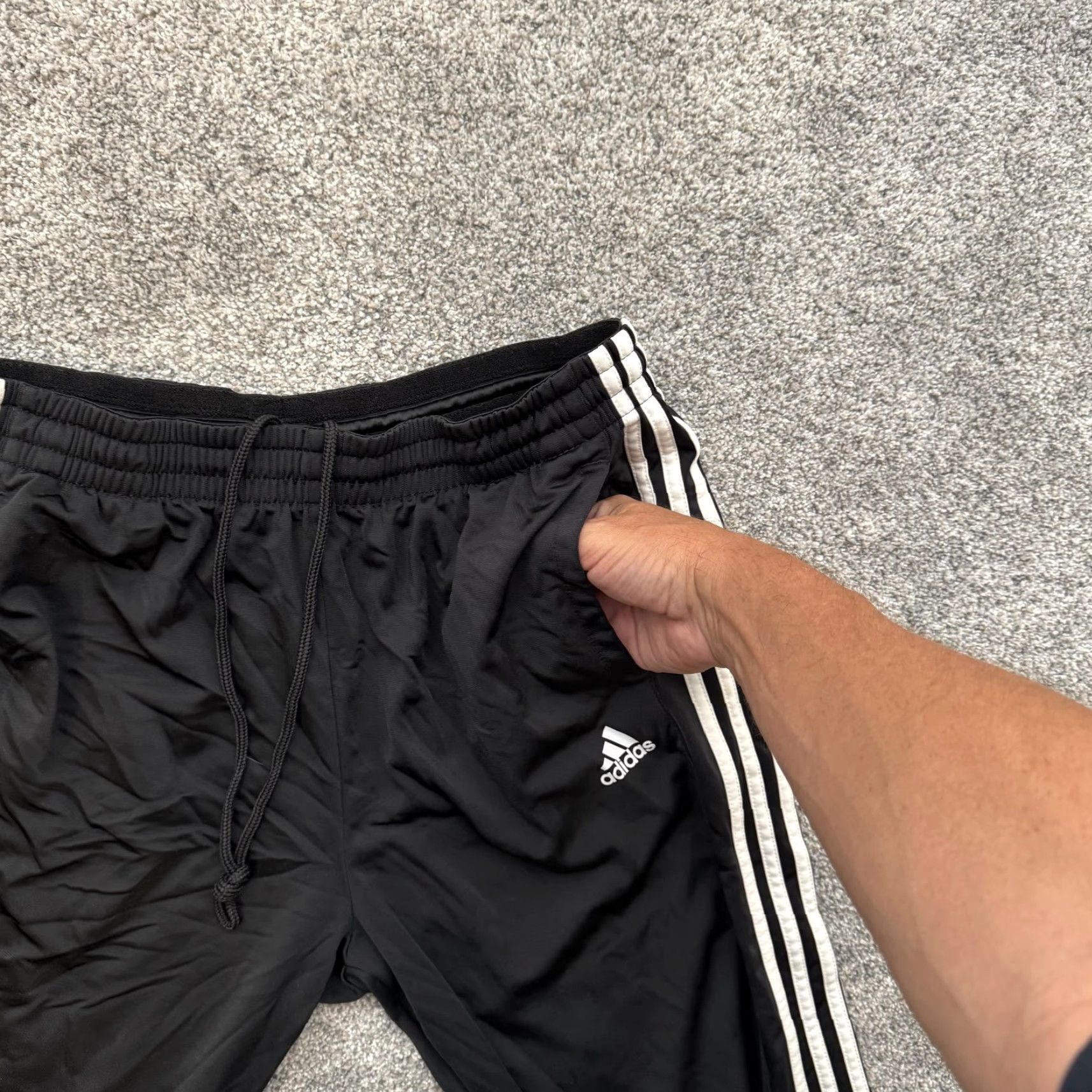 Adidas Adidas Pants Mens XL Black White Three Stripe Track Athletic 31x29 DW4426 AV008 Size US 36 / EU 52 - 7 Thumbnail