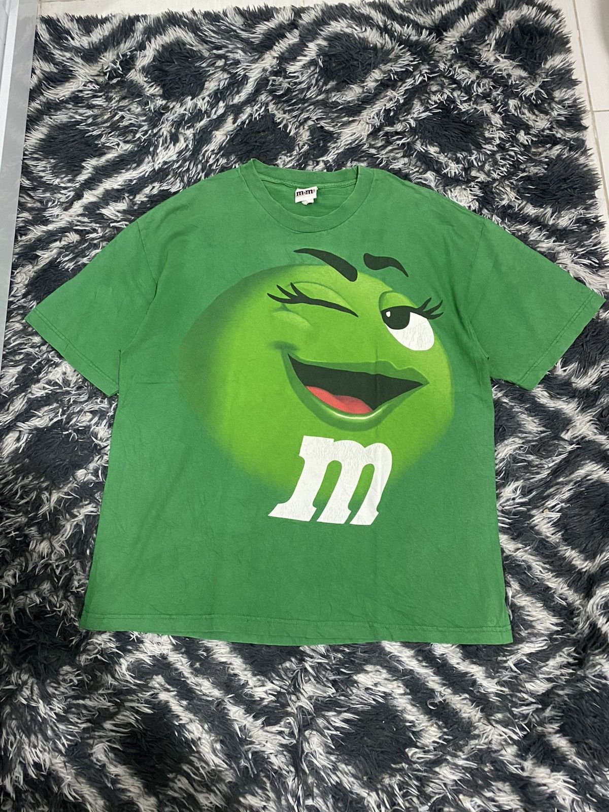 Vintage Vintage m&m big face green tee Size US XL / EU 56 / 4 - 1 Thumbnail