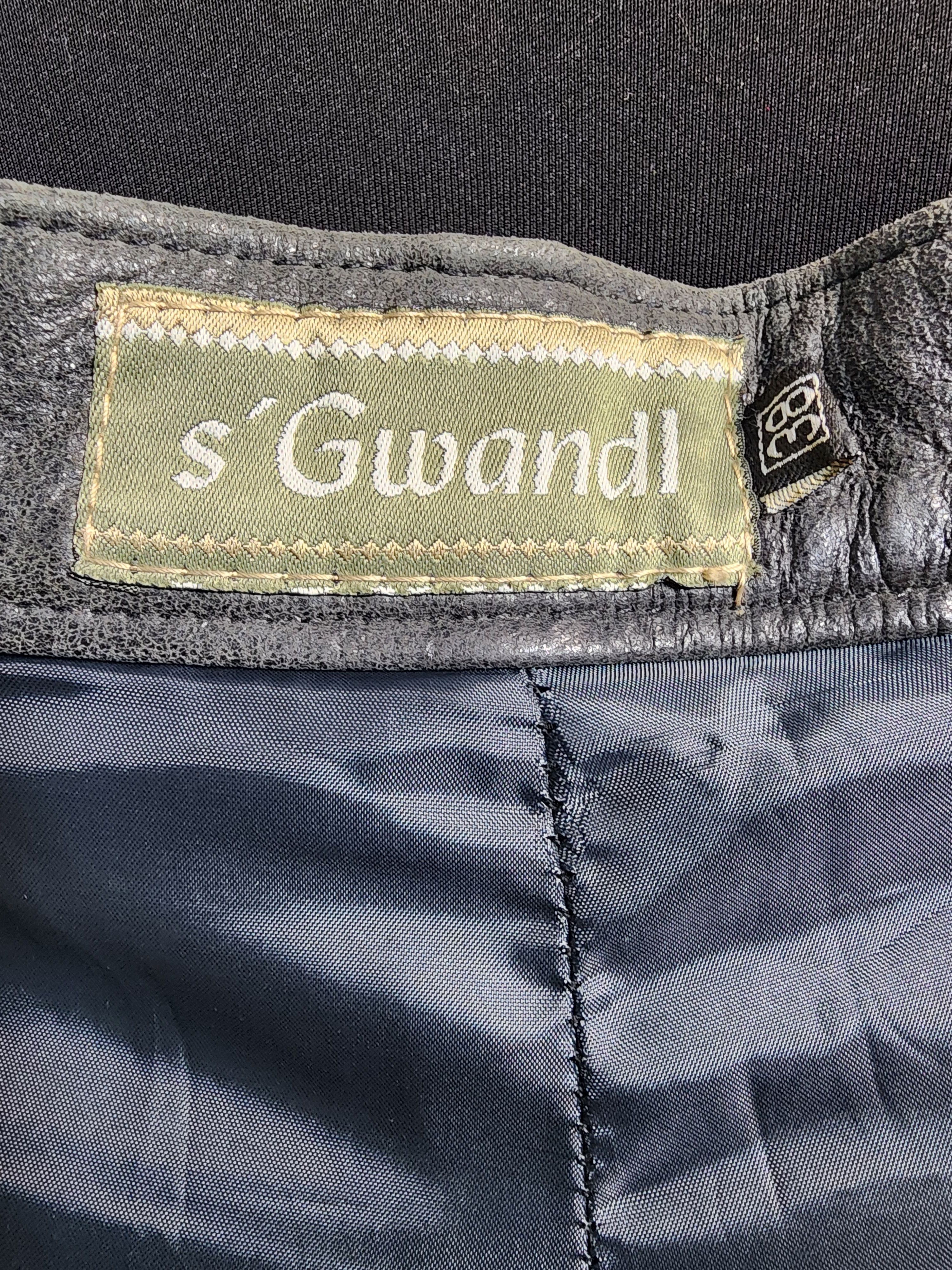 Other Gray Leather Pants: Women's Fitted Genuine Leather Trousers Size 28" / US 6 / IT 42 - 8 Thumbnail