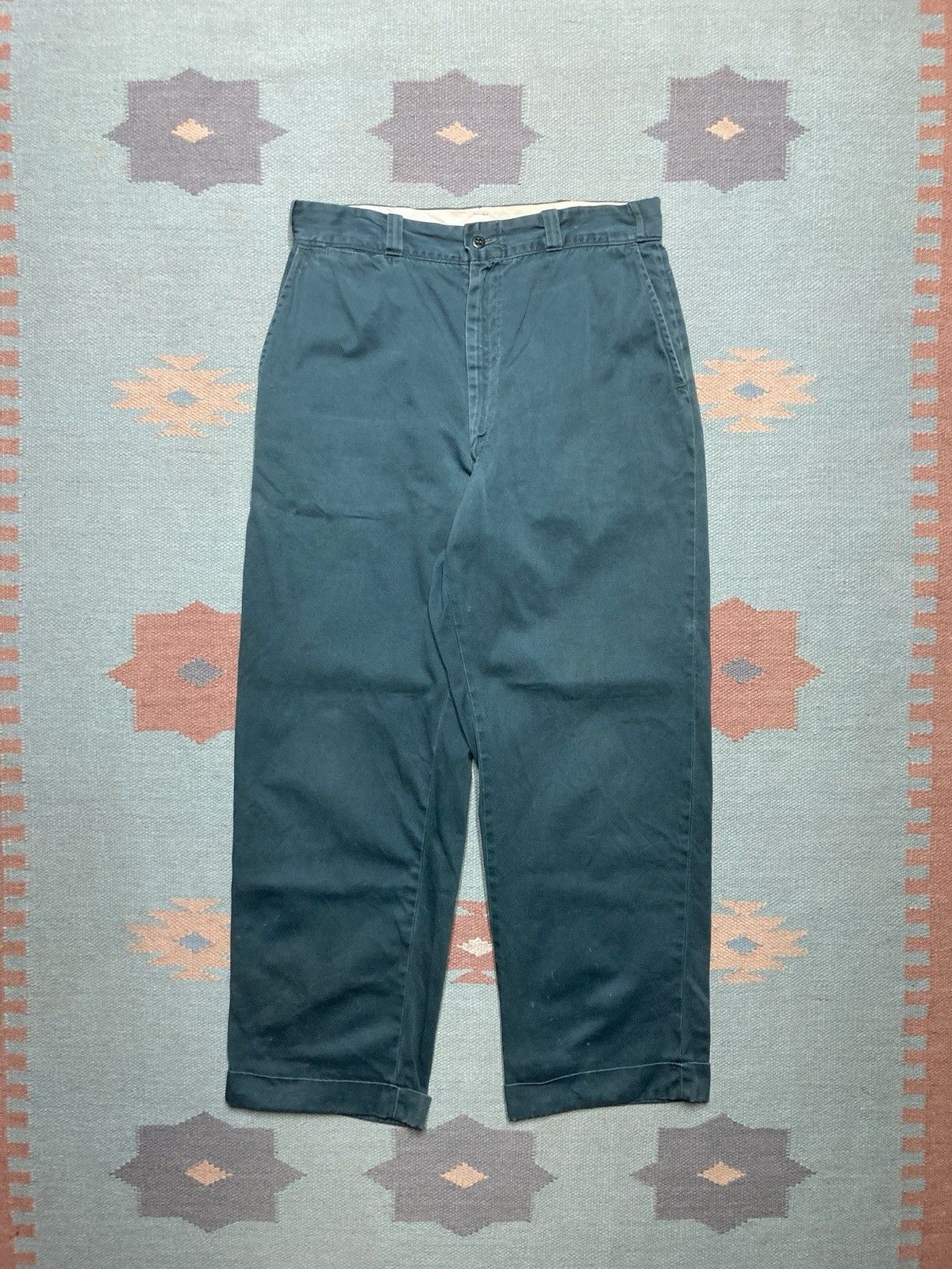 Sears × Vintage 1950s sears luster chino work pants cotton twill 30x27.5 Size US 30 / EU 46 - 1 Thumbnail