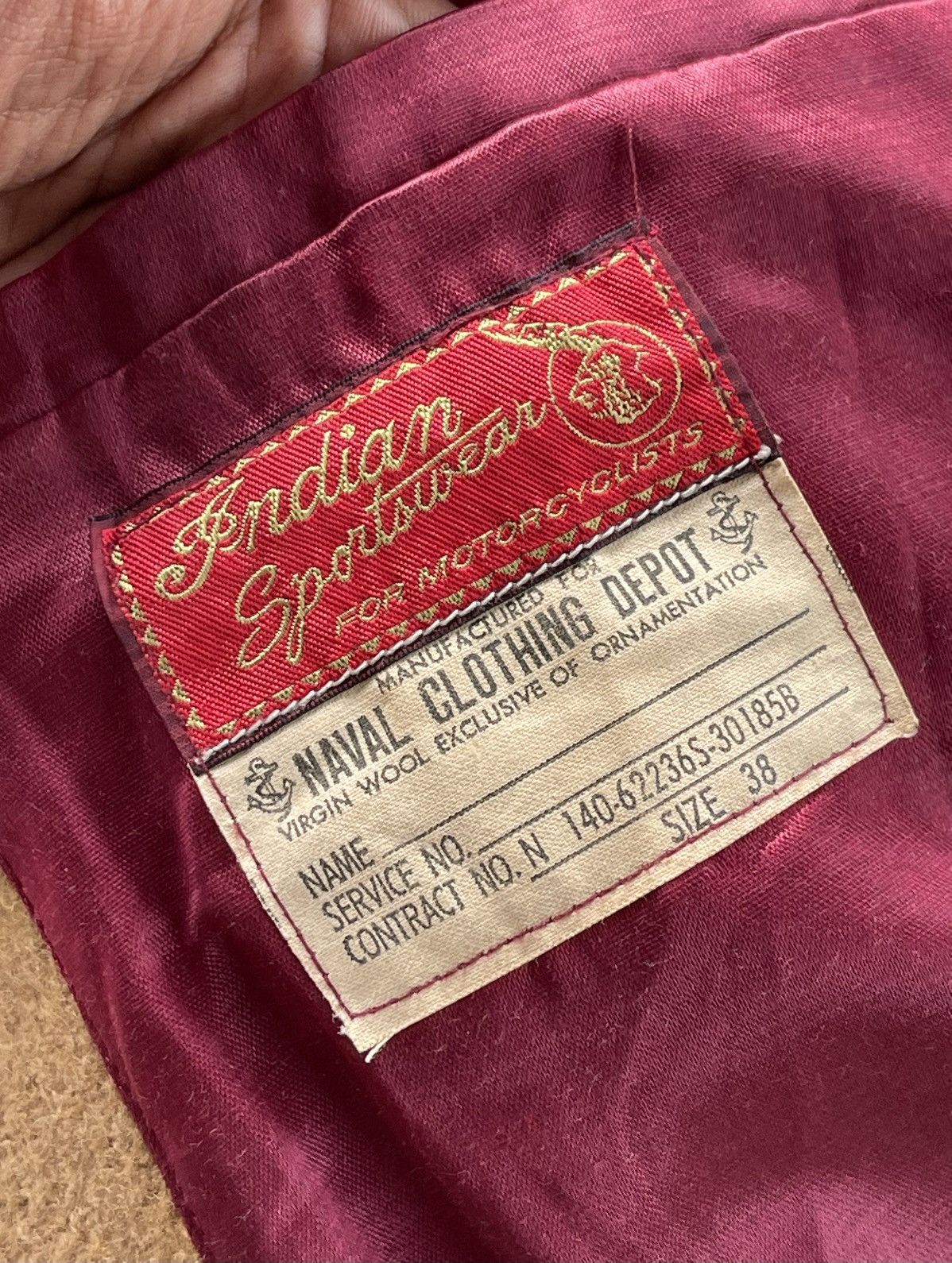 Buzz Rickson's × Indian Motorcycle × Toyo Enterprises 🔥Vtg Indian by Toyo Enterprise WW2 Naval Clothing Pea Coat Size US L / EU 52-54 / 3 - 16 Thumbnail