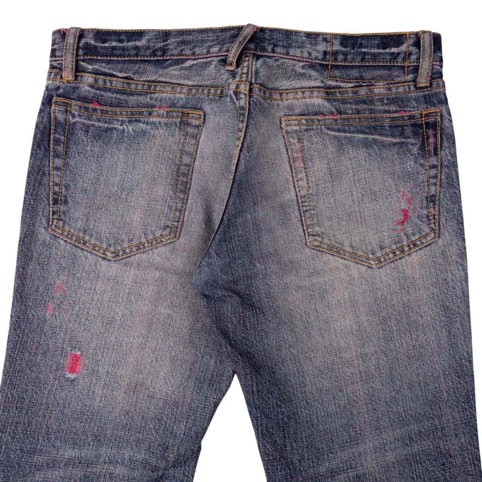 Dries Van Noten Vintage PPFM Distressed Denim Jeans Size W33 Size US 33 - 3 Thumbnail