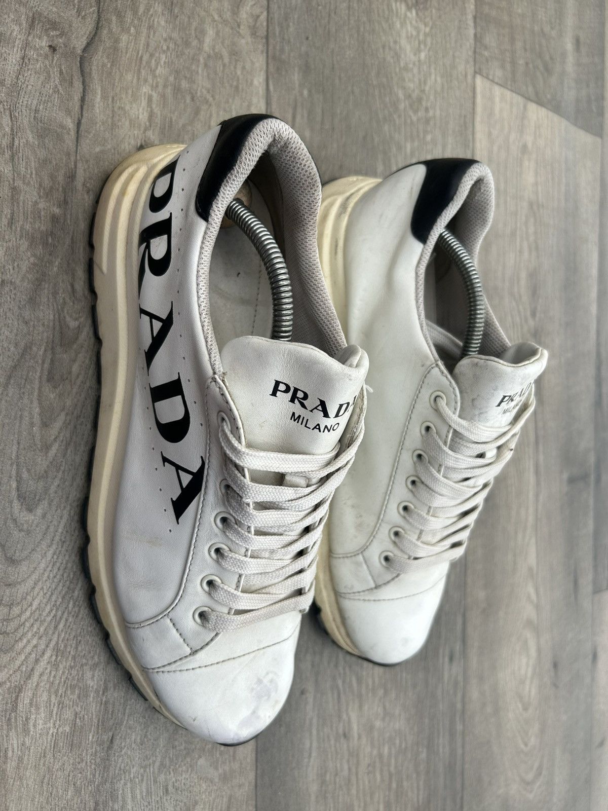 Prada Prada Milano leather sneakers. Size US 10 / EU 43 - 2 Thumbnail