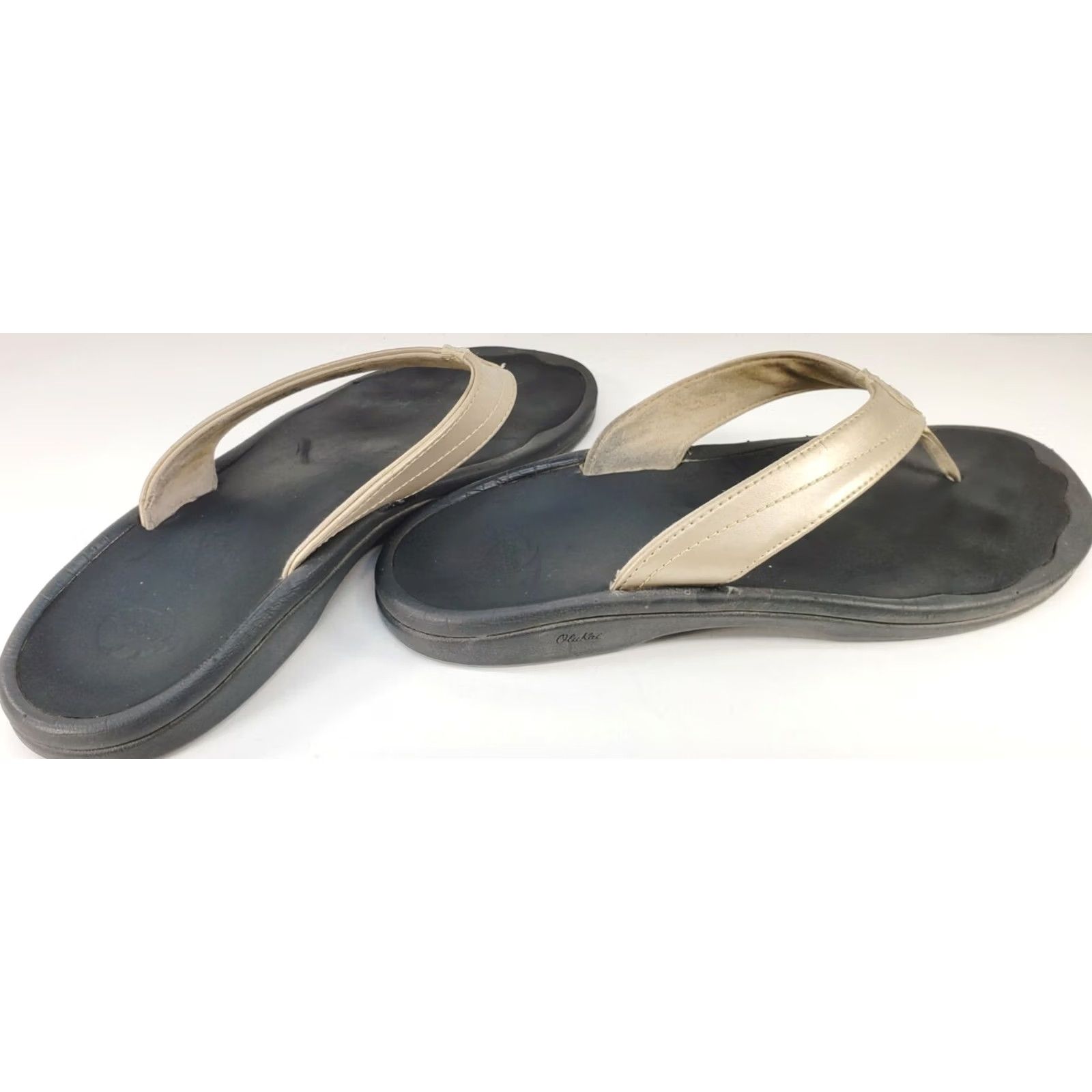 Olukai OluKai Flip Flop Womens Beige Ohana Sandals Flops Thong Toe Post Brown Size Women Size US 9 / IT 39 - 4 Thumbnail