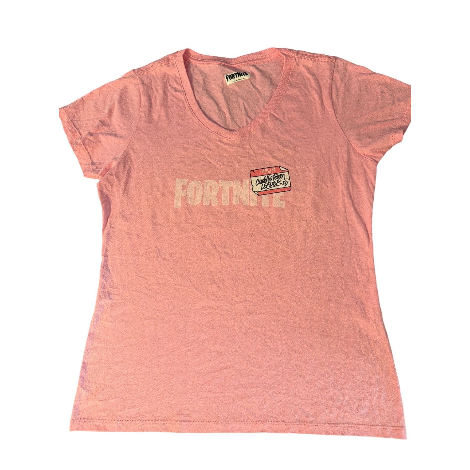 Other Fortnite Pink Graphic Cuddle Team Leader T Shirt V Neck Epic Size M / US 6-8 / IT 42-44 - 1 Thumbnail