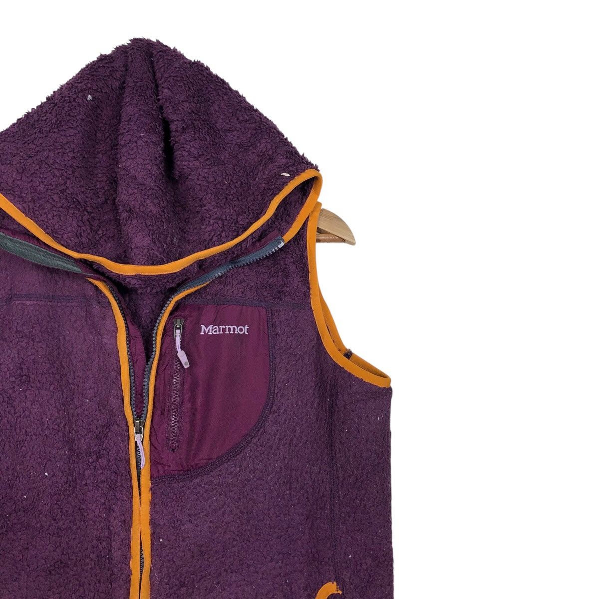 Japanese Brand × Vintage 📌Rich Purple Vintage Dip Pile Sherpa Vest Jacket Marmot Size US L / EU 52-54 / 3 - 7 Thumbnail