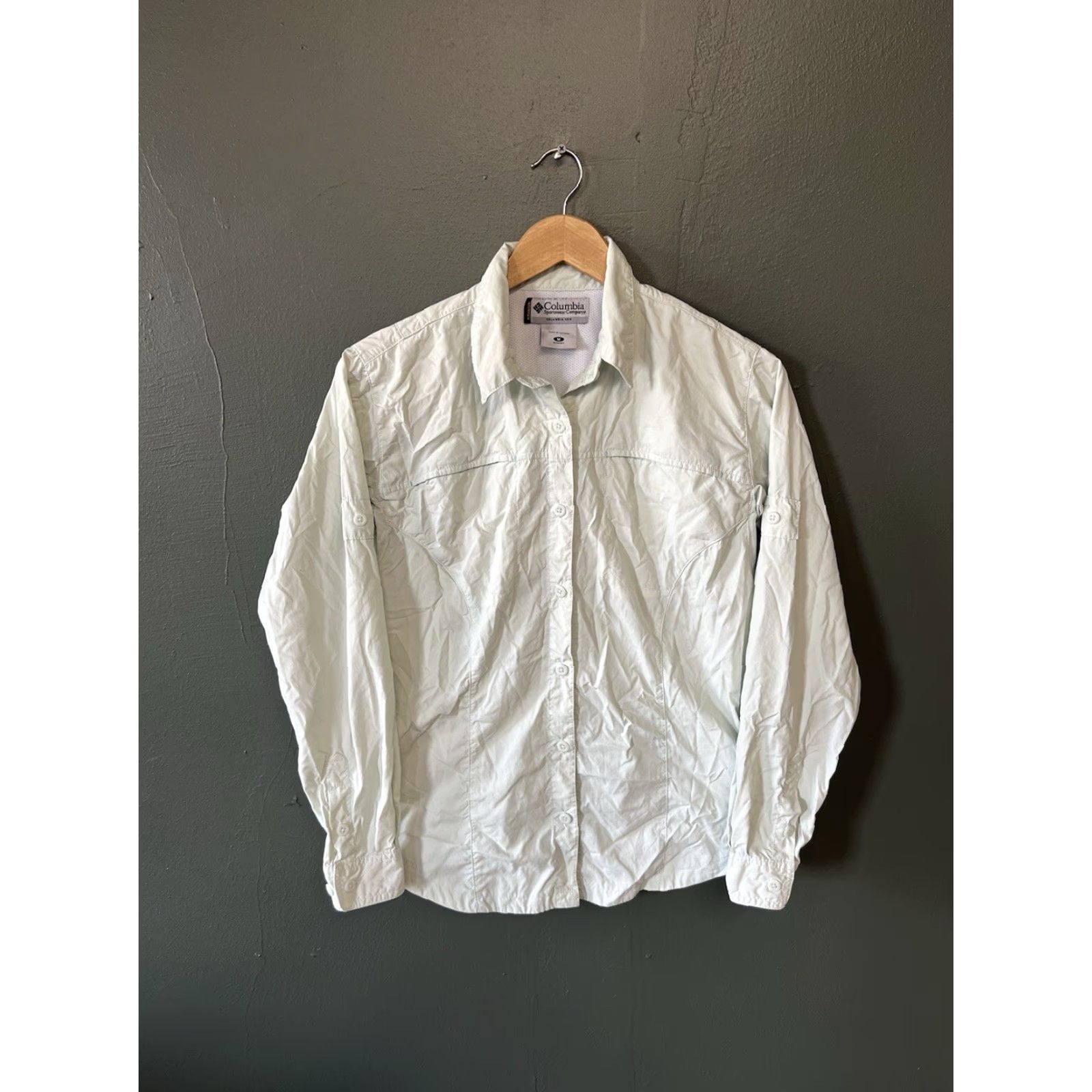 Vintage Columbia Womens Green Outdoor Long Sleeve Button Shirt Size M Regular XS? Size M / US 6-8 / IT 42-44 - 2 Thumbnail