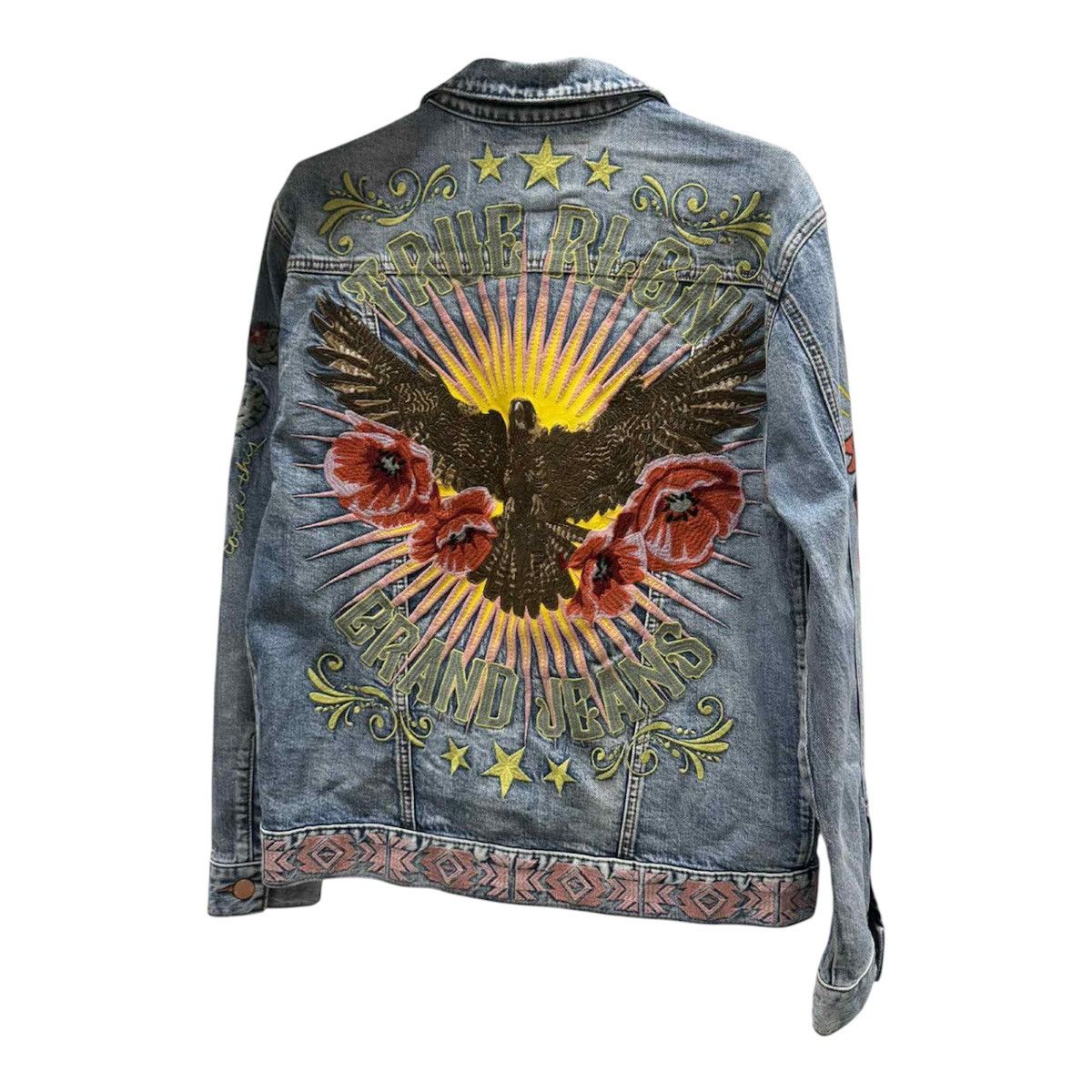 True Religion True Religion Embroidered Denim Jacket Eagle Affliction Y2K Size US S / EU 44-46 / 1 - 1 Thumbnail