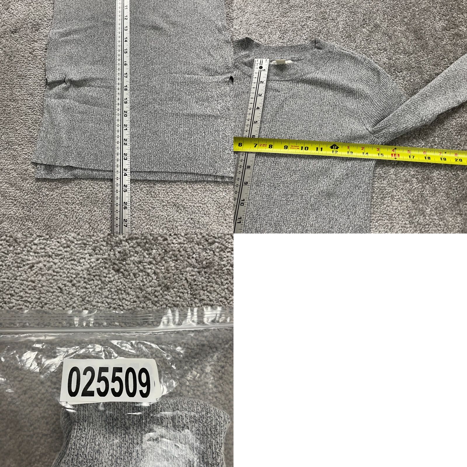 Vintage Cato Sweater Dress Women M Gray Crew Neck Knee Length Side Slit Long Sleeve Size M / US 6-8 / IT 42-44 - 8 Thumbnail