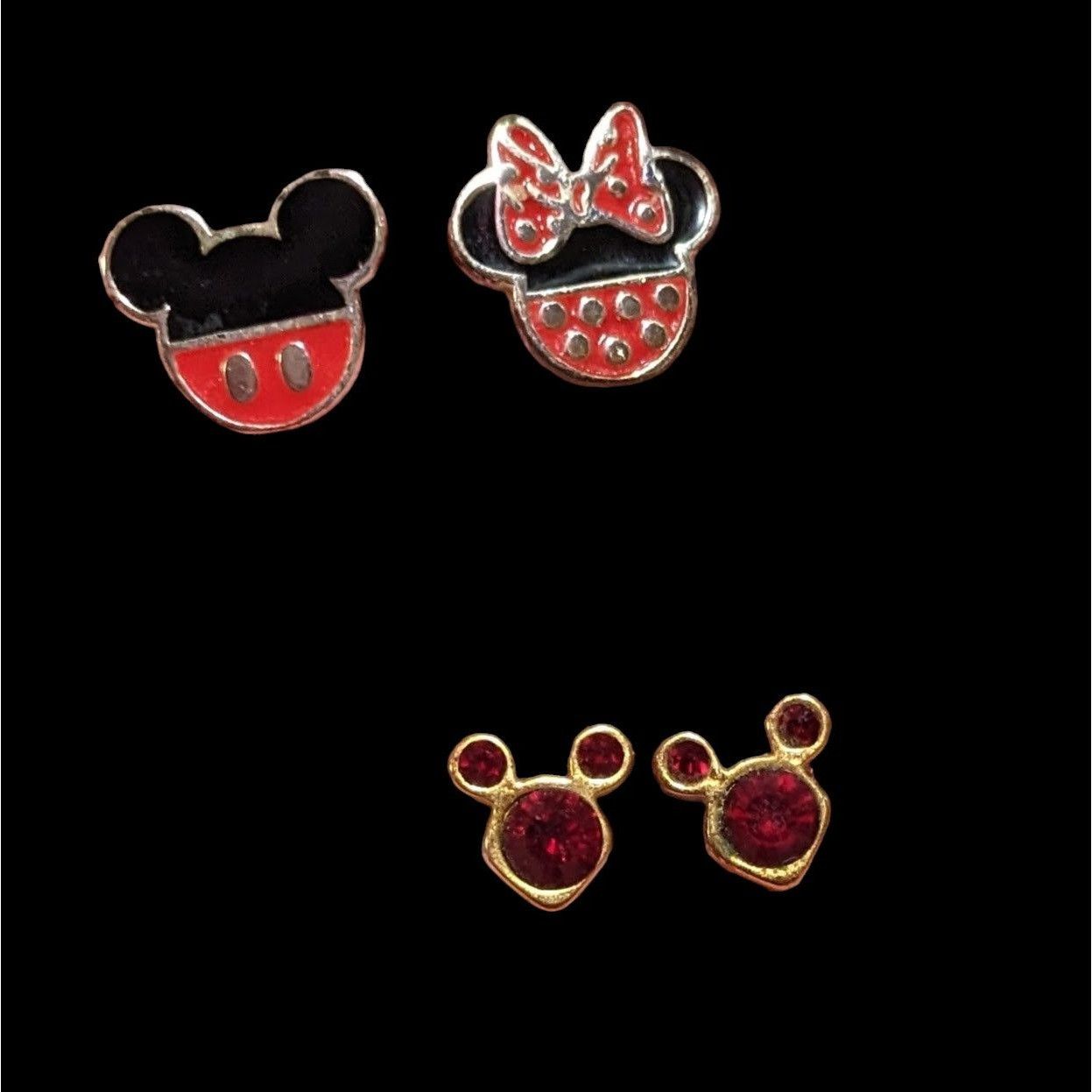 Disney Mickey Mouse Earring Pairs (2 Pairs) Size ONE SIZE - 4 Thumbnail