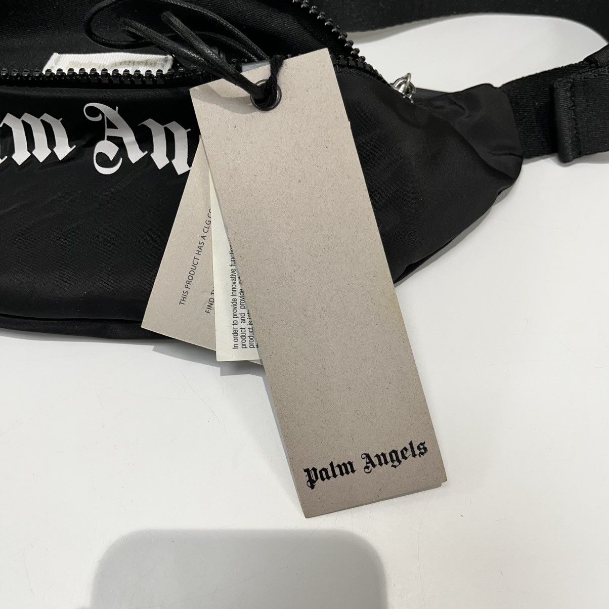 Palm Angels Palm Angels Kids Curved Logo Fanny Pack Black Size ONE SIZE - 6 Thumbnail