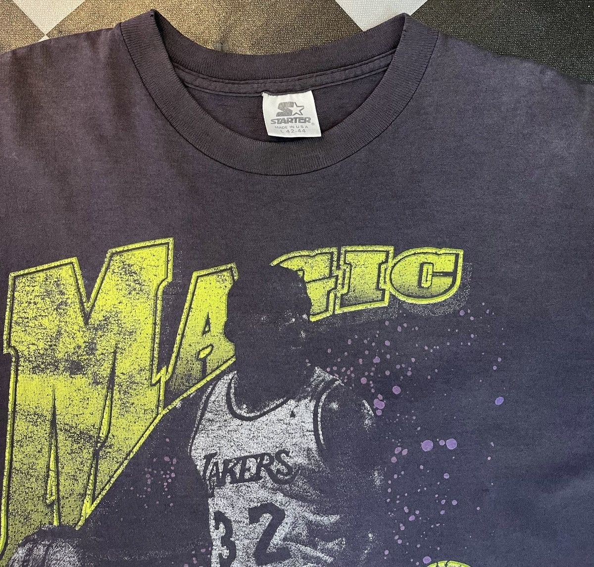 Starter VINTAGE FADED LAKER MAGIC JOHNSON Size US XL / EU 56 / 4 - 2 Thumbnail