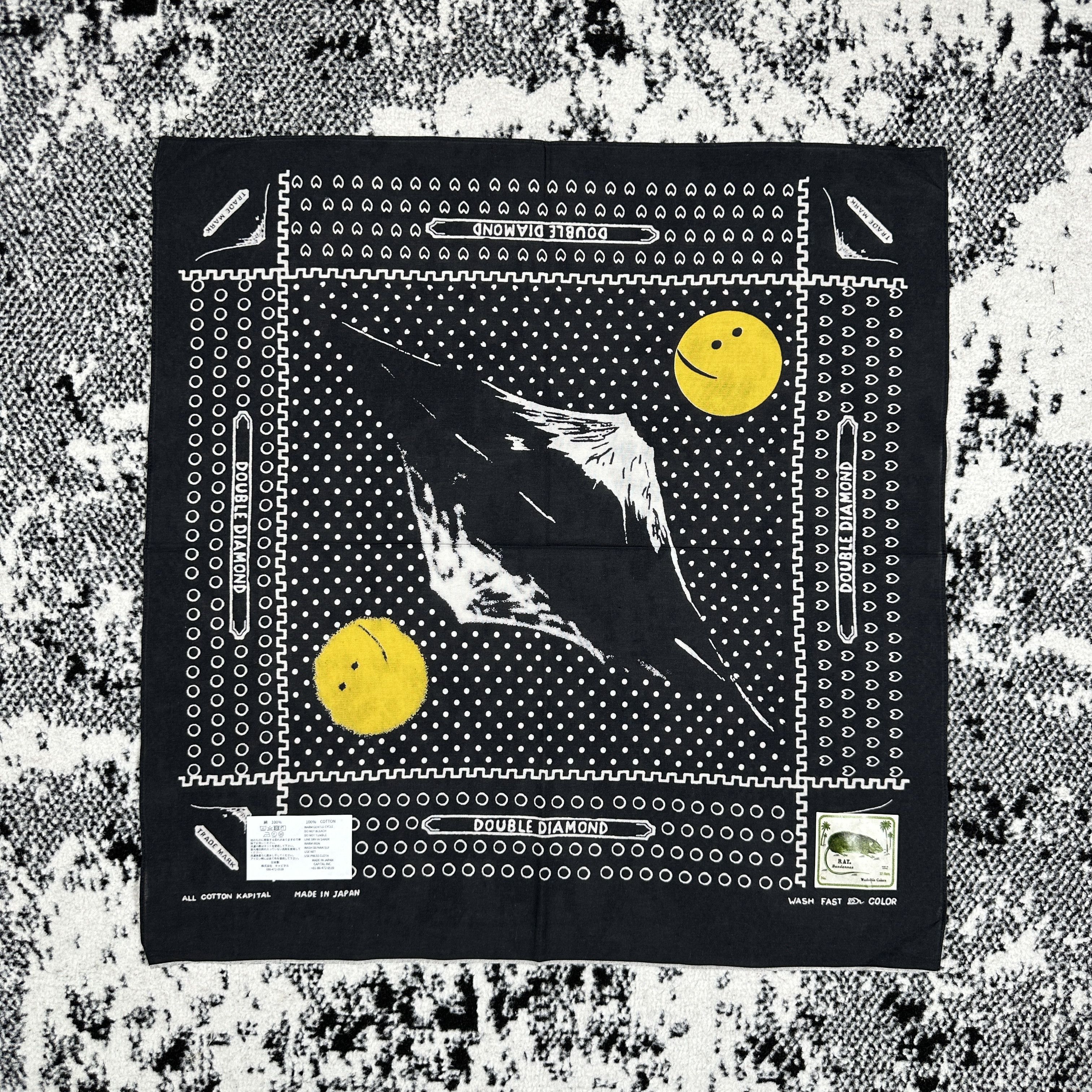 KAPITAL バンダナ(SPIDER PECKISH RAINBOWY) KAPITAL Fastcolor Selvedge Bandanna (MAGPIE Embroidery