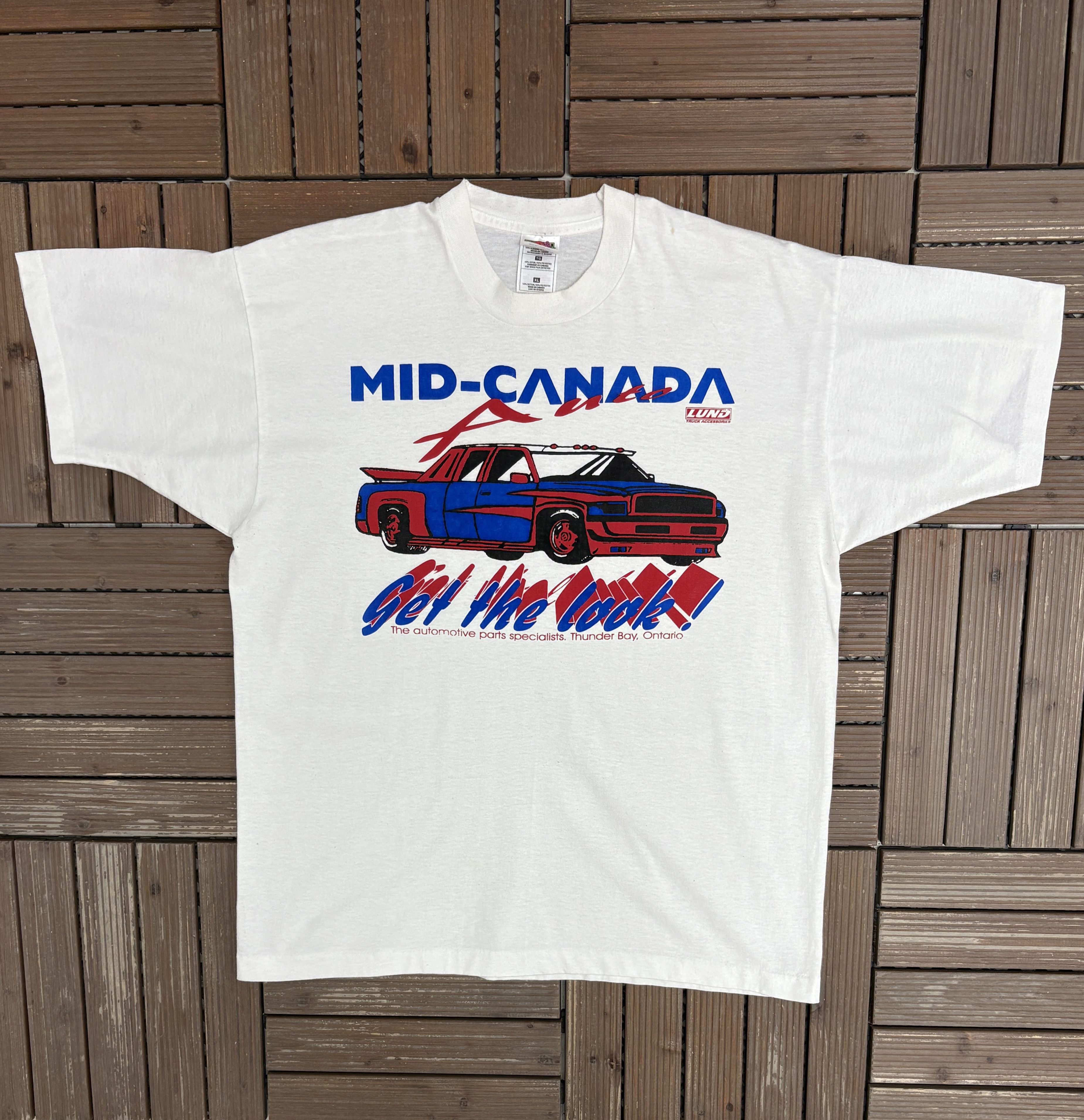 Vintage Mid-Canada Auto Vintage White T-Shirt Tee Size US XL / EU 56 / 4 - 1 Thumbnail