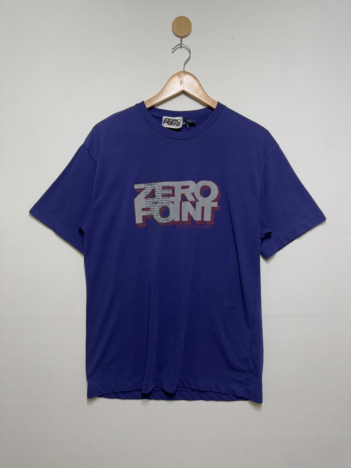 Point Zero Vintage Zero Point Single Stitch Poem Climbing Spirit Tshirt Size US M / EU 48-50 / 2 - 1 Thumbnail