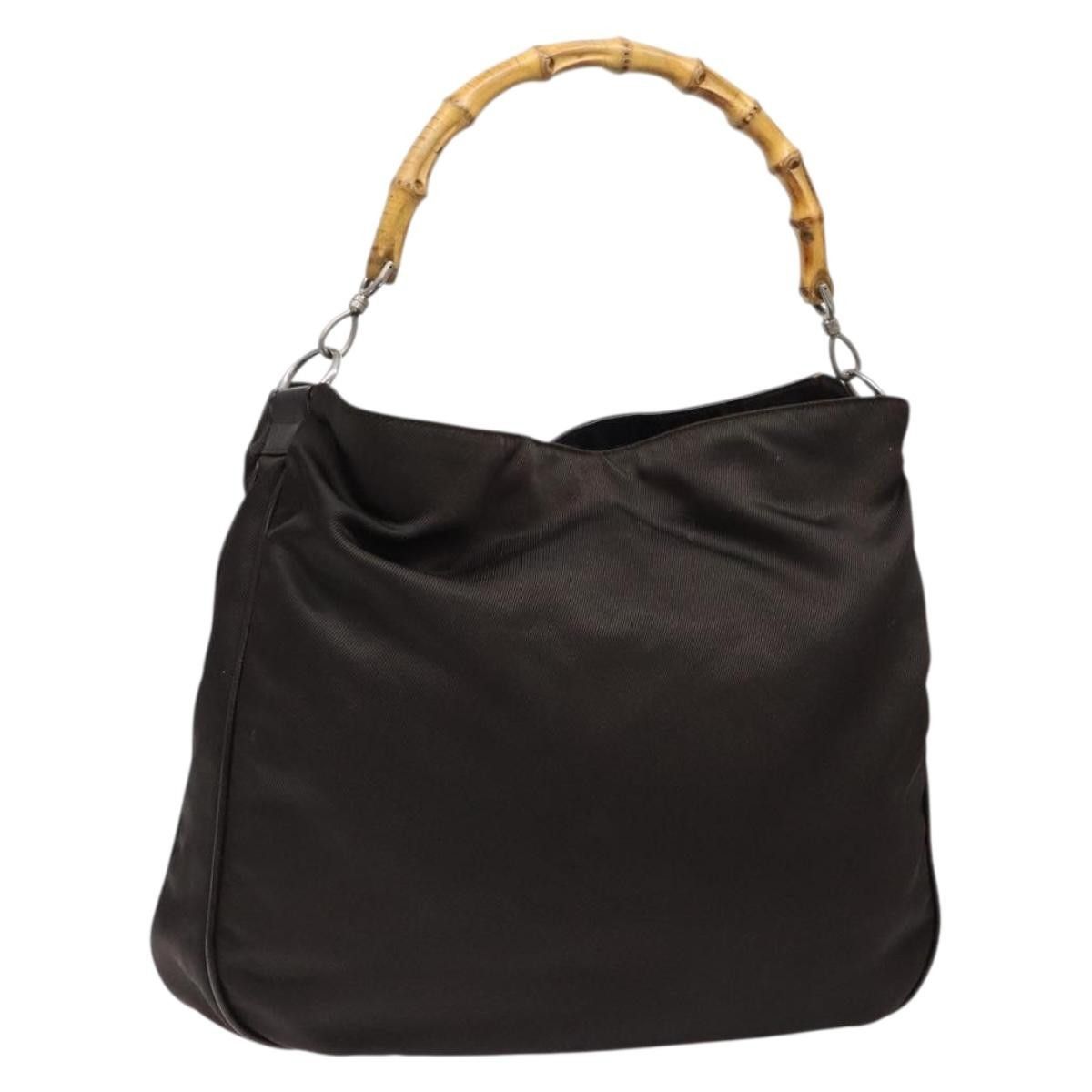 Gucci Gucci Vintage Bamboo Shoulder Bag Nylon Size ONE SIZE - 1 Thumbnail