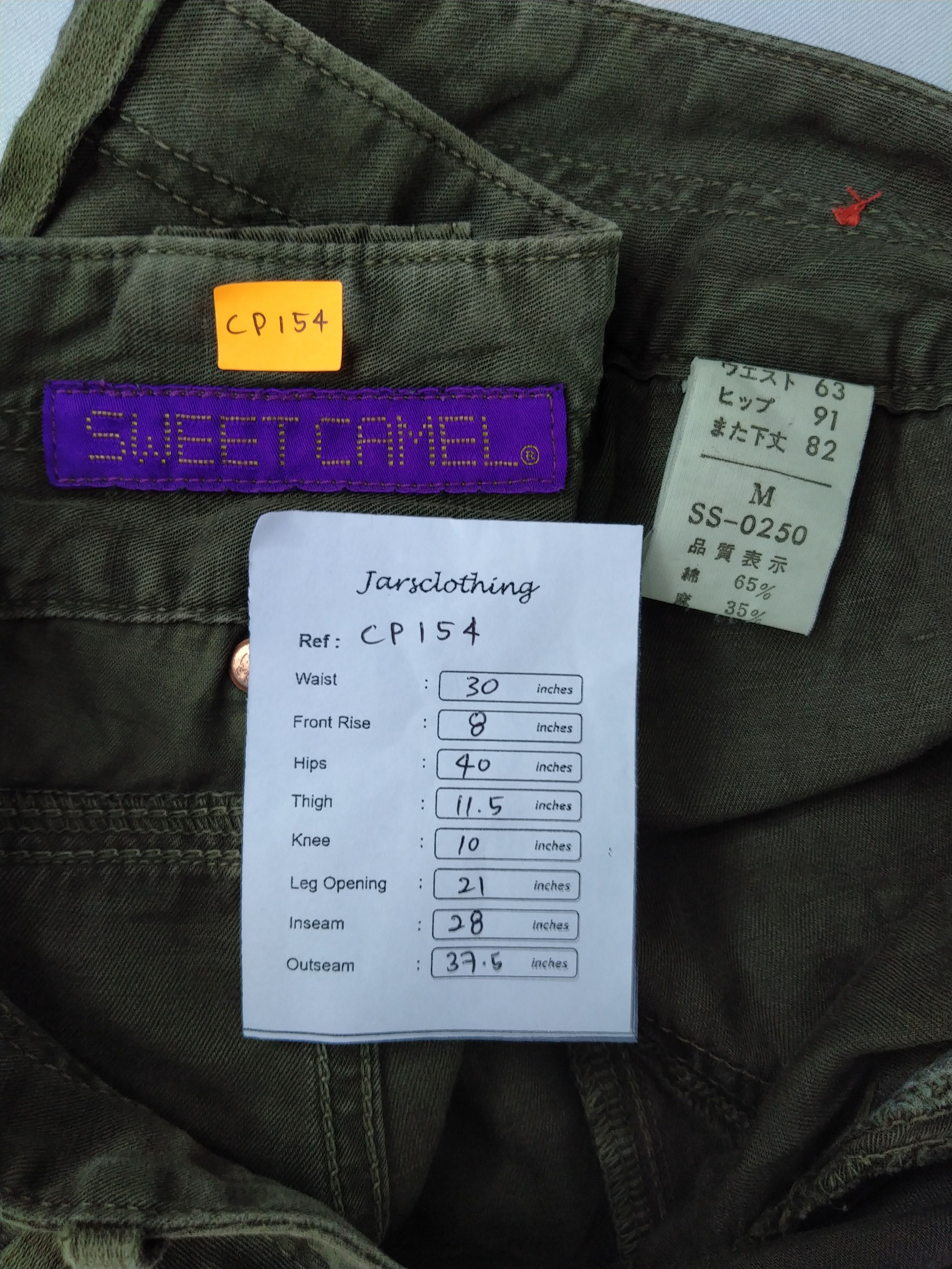 Japanese Brand Sweet Camel Elastic/Drawstring Cotton Pants -CP154 Size US 30 / EU 46 - 8 Thumbnail