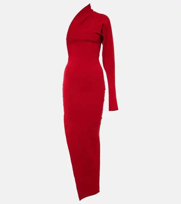 Rick Owens o1mle0426 One Shoulder Dress in Red Size M / US 6-8 / IT 42-44 - 1 Thumbnail