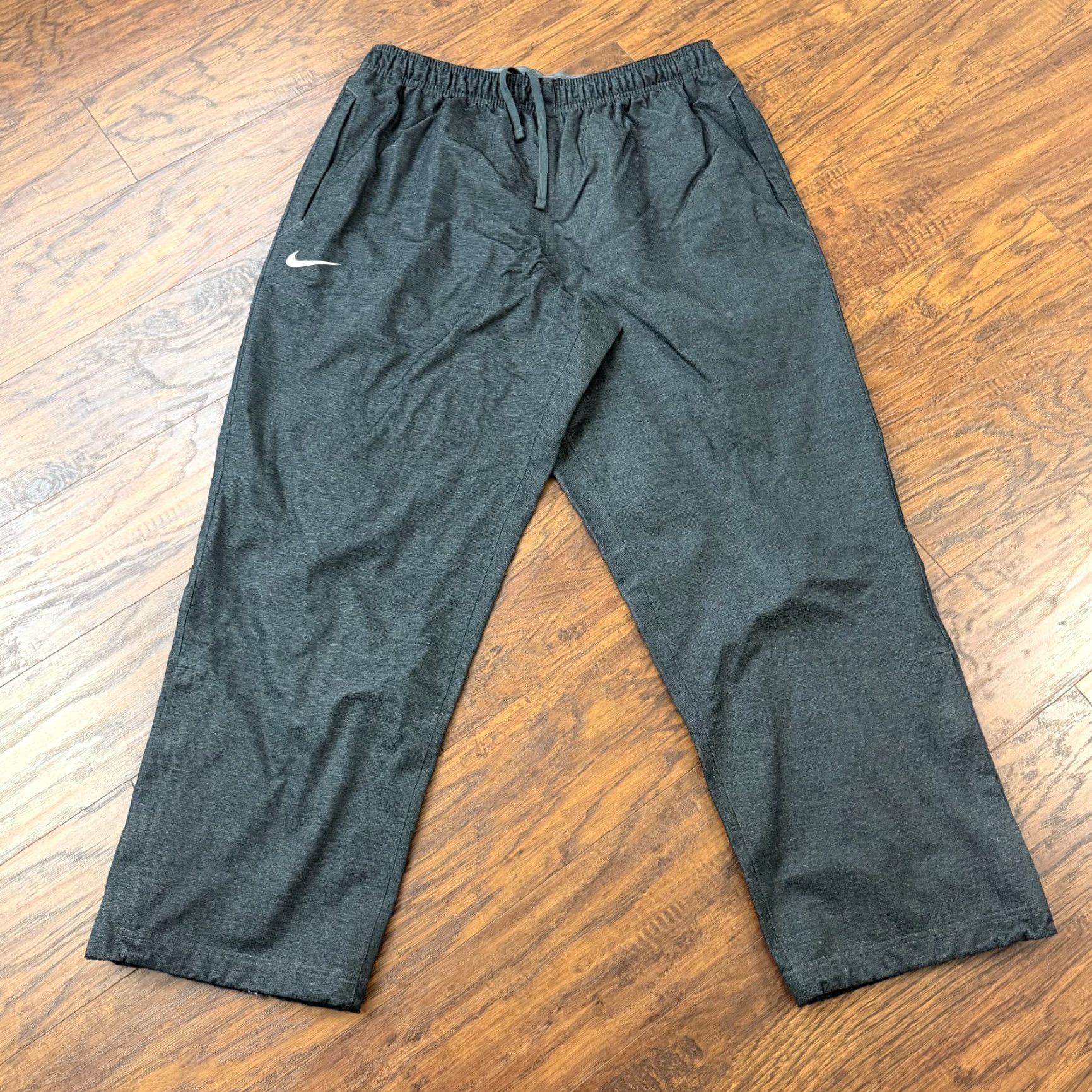 Nike Nike Storm-FIT Pants Mens 2XL Gray Waterproof Lined Zip Ankle Nylon Rain Pants Size US 39 - 2 Thumbnail