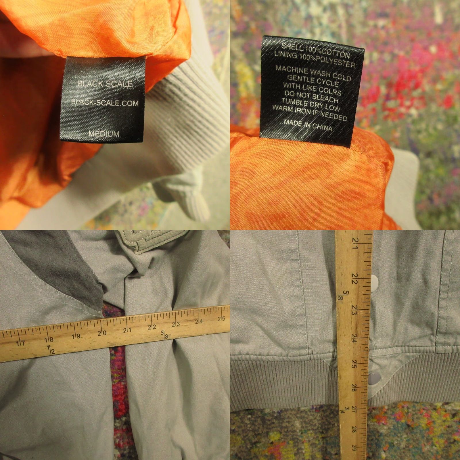 Black Scale Black Scale Bomber Jacket Mens M Gray Lined Zip Front Streetwear 80s 90s Casual Varsity Jacket Size US M / EU 48-50 / 2 - 8 Thumbnail