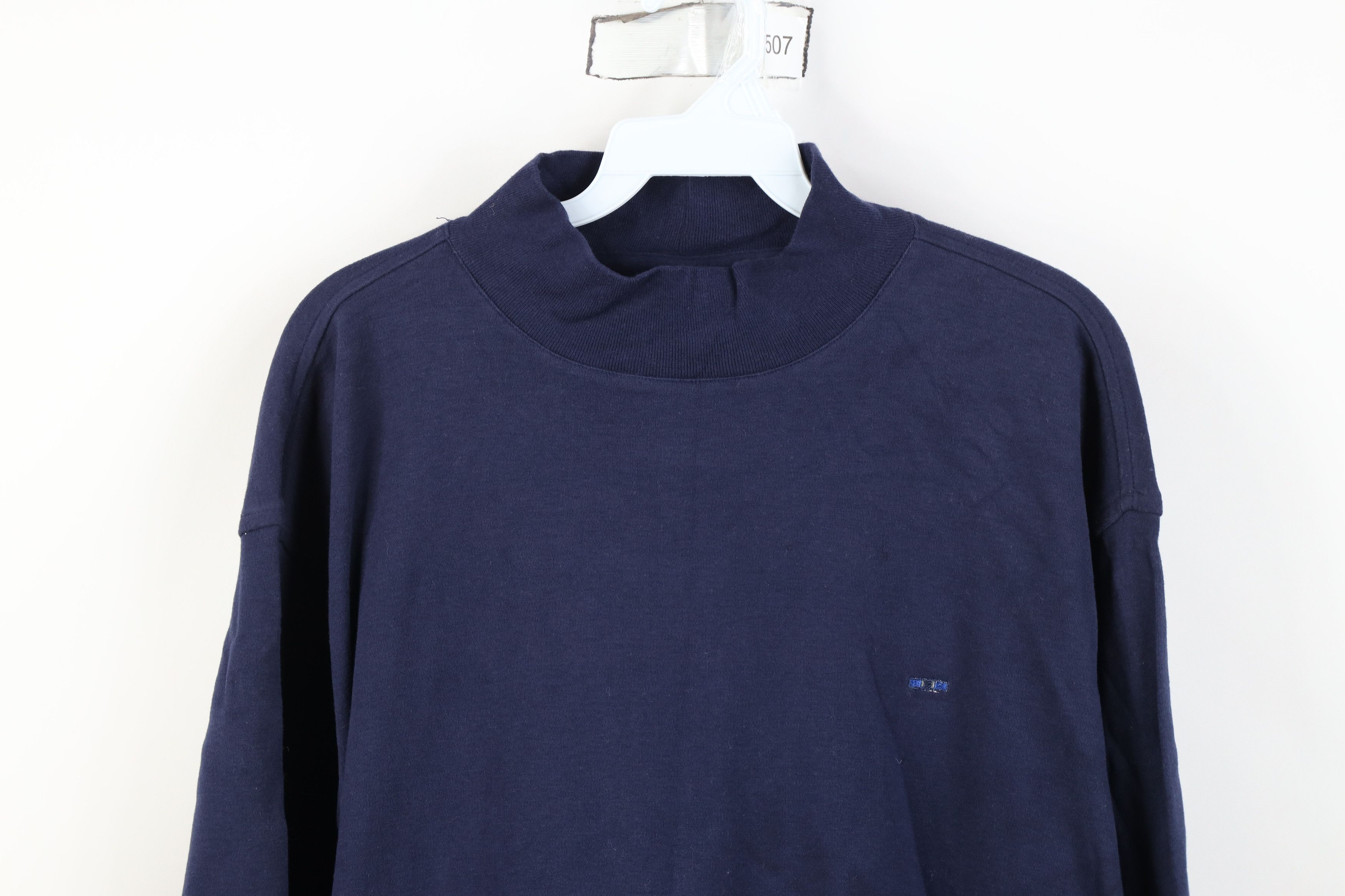 Vintage Vintage 90s Streetwear Blank Mock Neck Long Sleeve T-Shirt Size US L / EU 52-54 / 3 - 2 Thumbnail