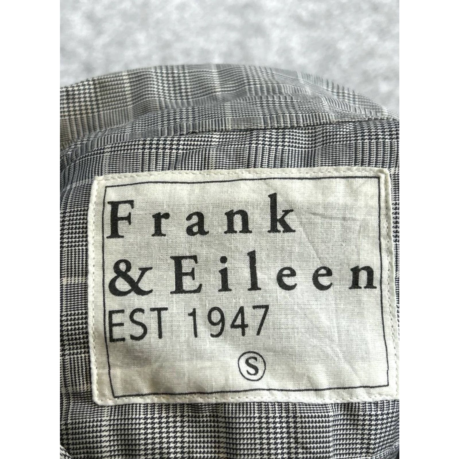 Frank & Eileen Frank & Eileen Shirt Small Gray White Cotton Button-Up Casual Classic Check Womens Size S / US 4 / IT 40 - 3 Thumbnail