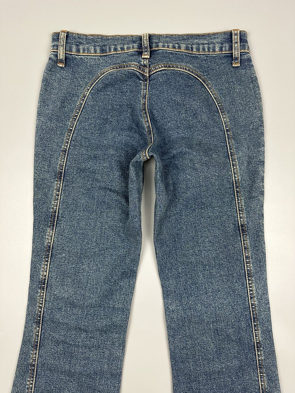 If Six Was Nine × Le Grande Bleu (L.G.B.) 🔥Flared🔥Vintage Complete Girl Low Rise Flared Jeans Size 27" / US 4 / IT 40 - 6 Thumbnail
