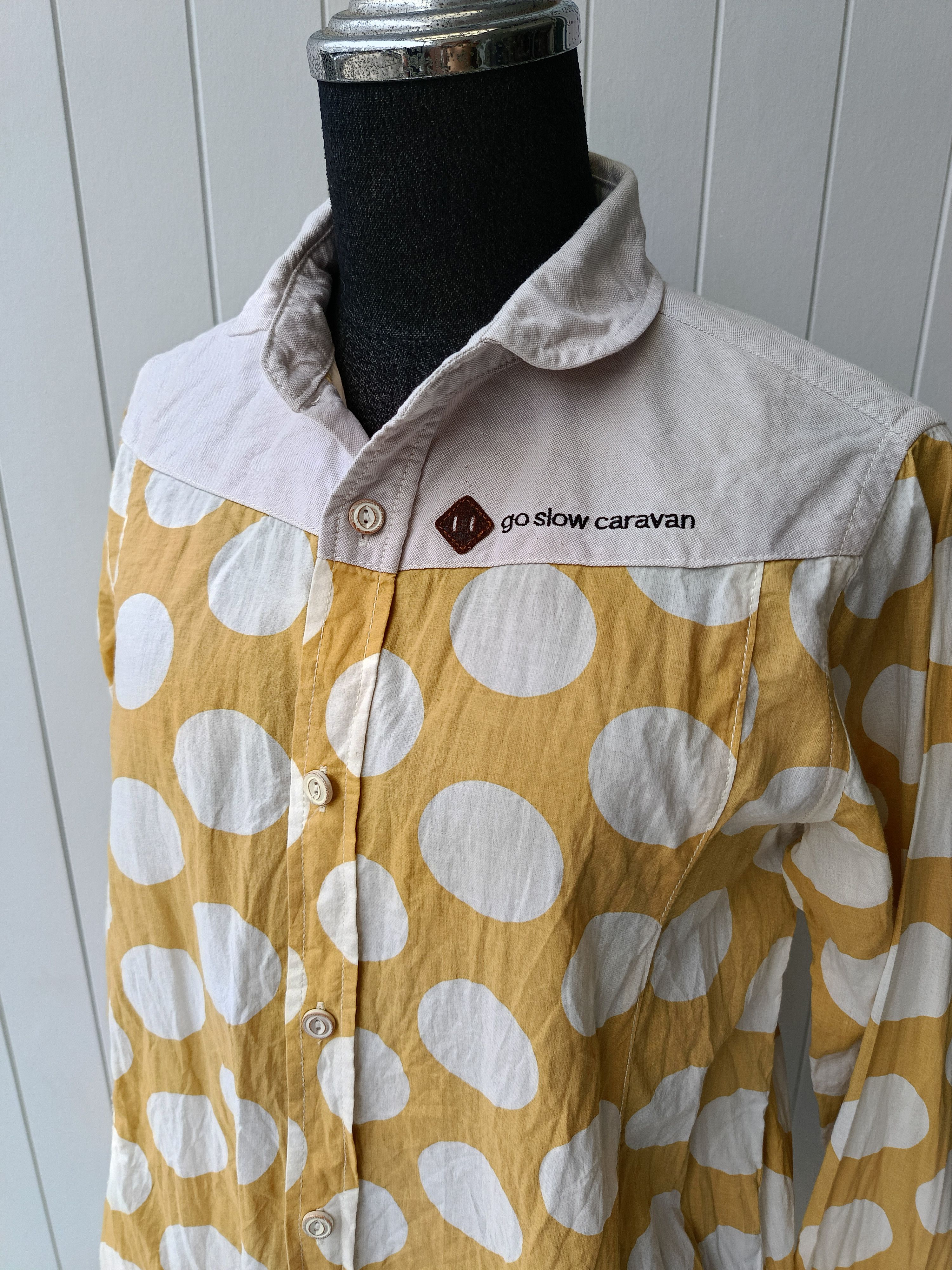 go slow caravan Go Slow Caravan 1 comfortable yellow circles dress shirt Size S / US 4 / IT 40 - 5 Thumbnail