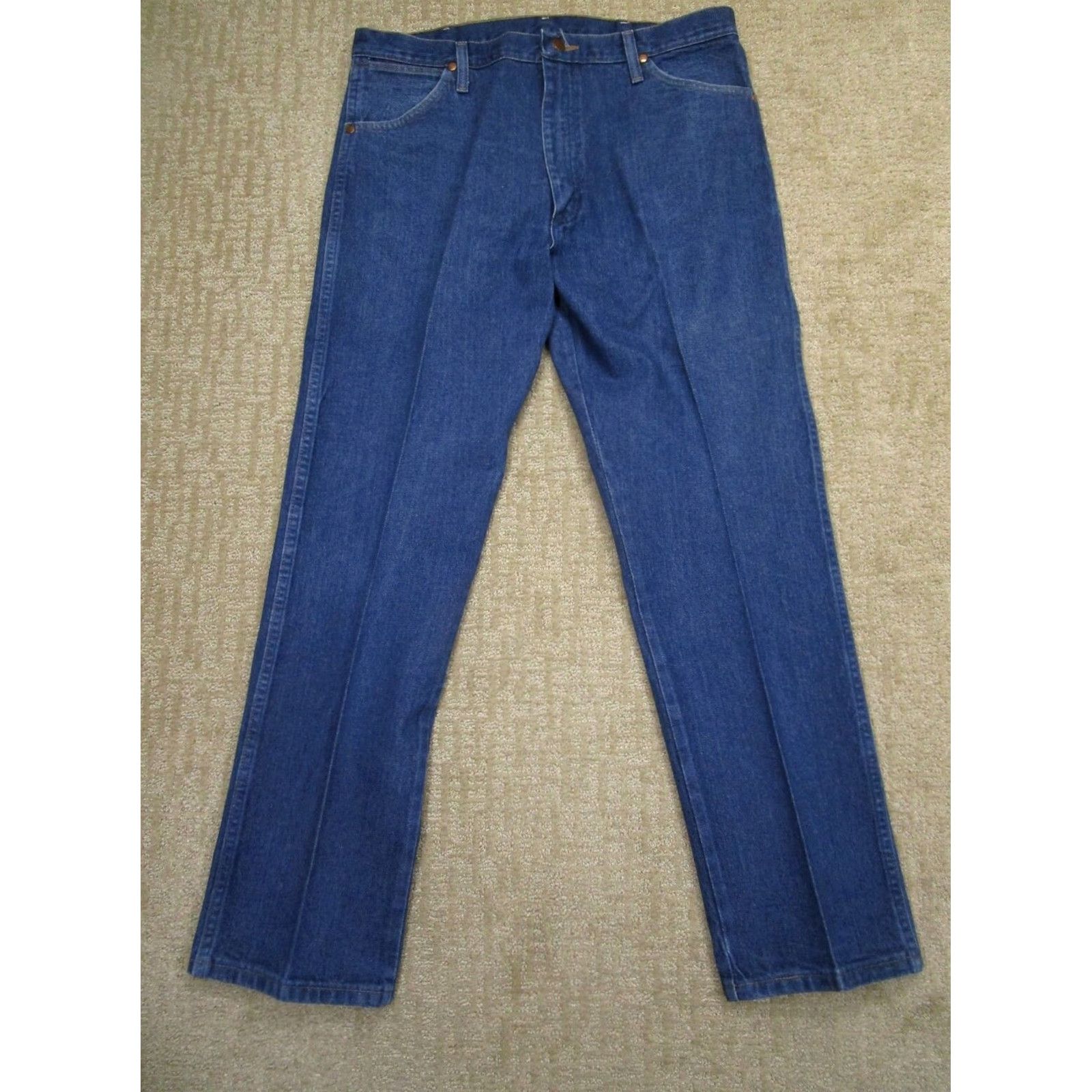 Wrangler Wrangler Jeans Men 38x31 Blue Cowboy Cut Original Fit Western Pants Dark Wash Jeans Regular Fit 5-Pocket Denim Cotton Wrangler 13MWZ Mens Size US 38 / EU 54 - 2 Thumbnail