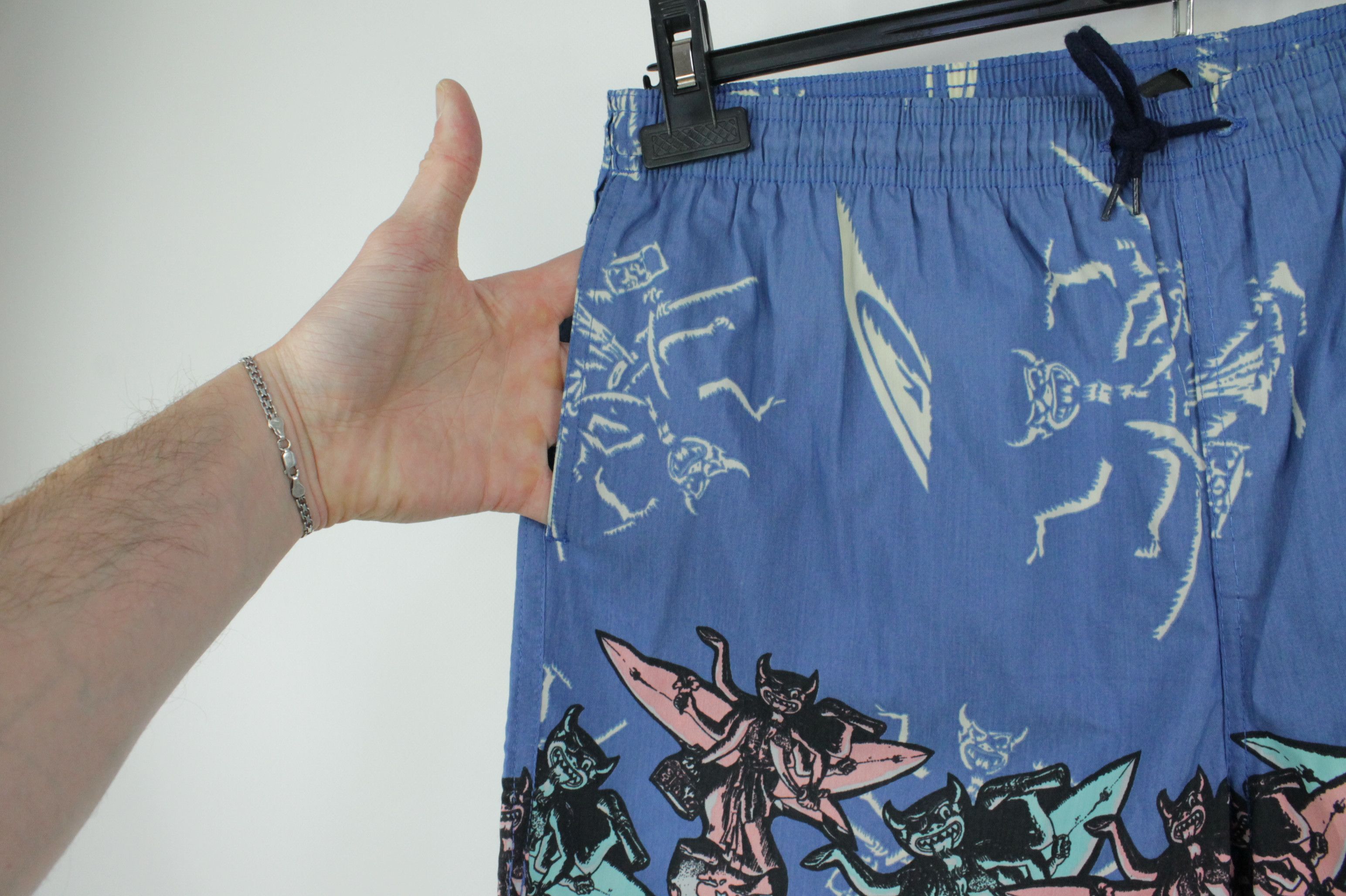 Quiksilver × Vintage RARE Vintage 80's Quiksilver Board Shorts Size US 34 / EU 50 - 3 Thumbnail