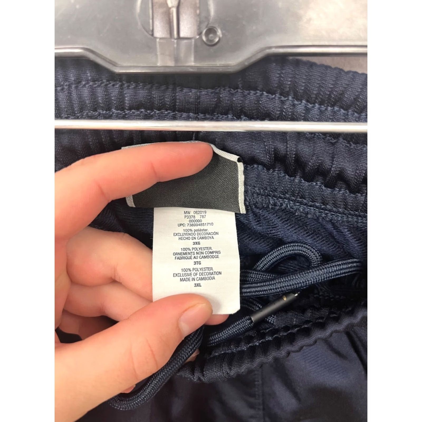 Champion Champion Track Pants Men 3XL Navy Side Logo Taping Activewear Polyester Ribbed Cuffs Size US 39 - 4 Thumbnail