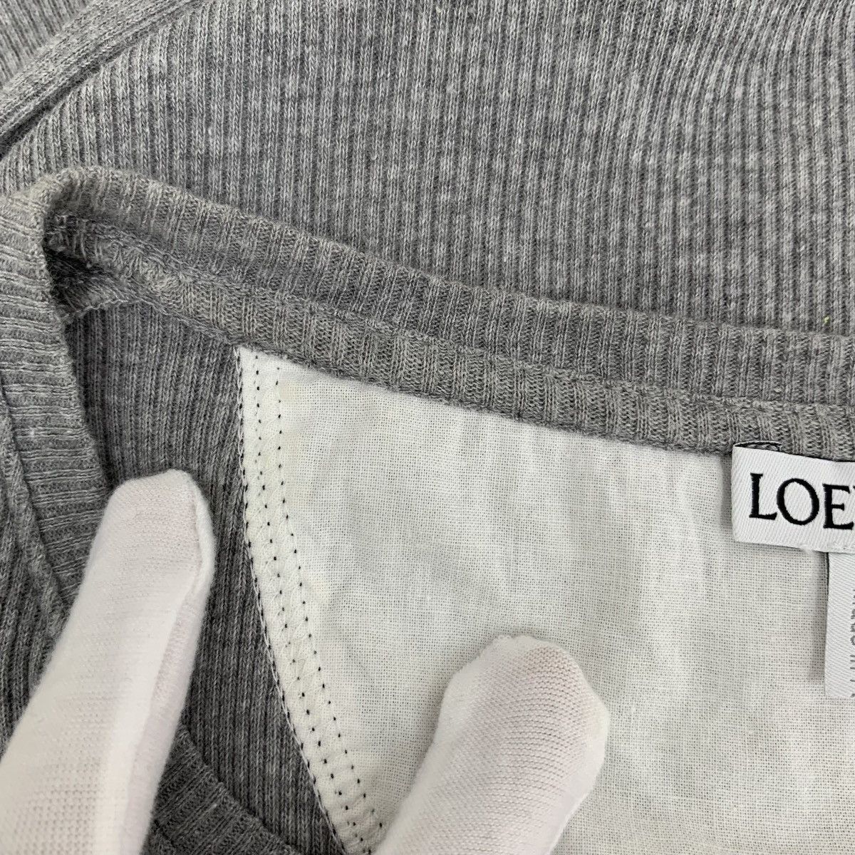 Loewe Loewe 23SS Grey Logo Embroidered Sleeveless Knit Dress K26WX Size XS / US 0-2 / IT 36-38 - 9 Thumbnail
