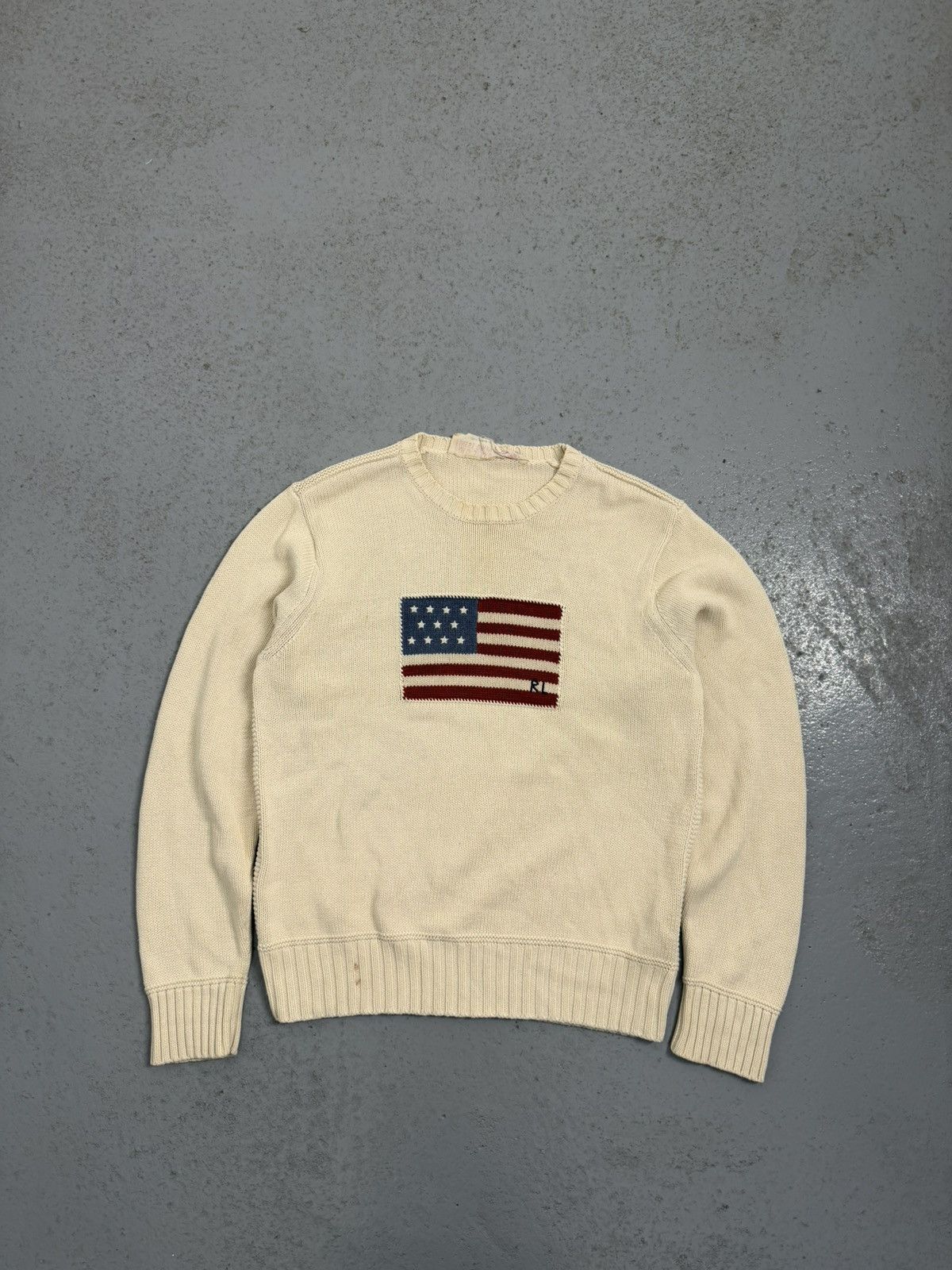 Polo Ralph Lauren Polo Jean Company USA Flag Knitted Sweater Size US M / EU 48-50 / 2 - 1 Thumbnail