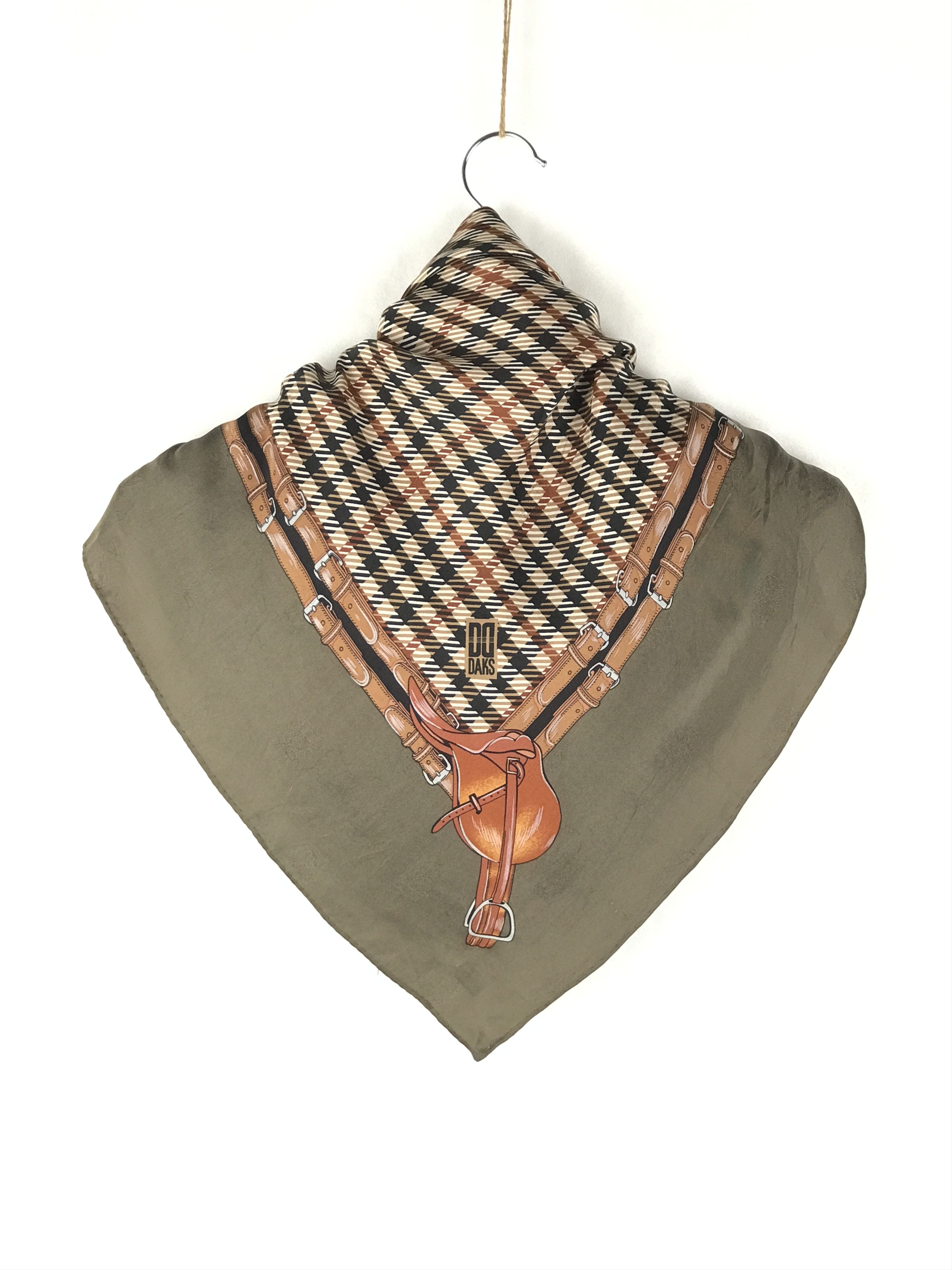 DAKS × Designer × Vintage Vintage Daks Silk Scarf Size ONE SIZE - 3 Thumbnail