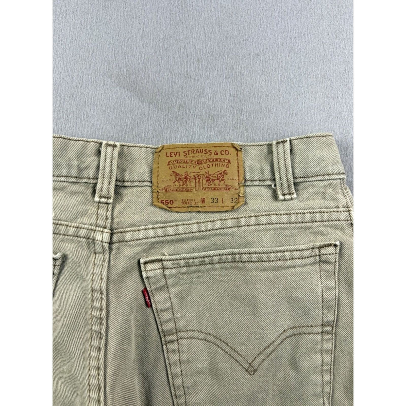 Levi's VINTAGE Levi’s 550 Jeans Men’s 33x30 Brown Tapered 90s Jeans Mens Brown 90s Size US 33 - 4 Thumbnail