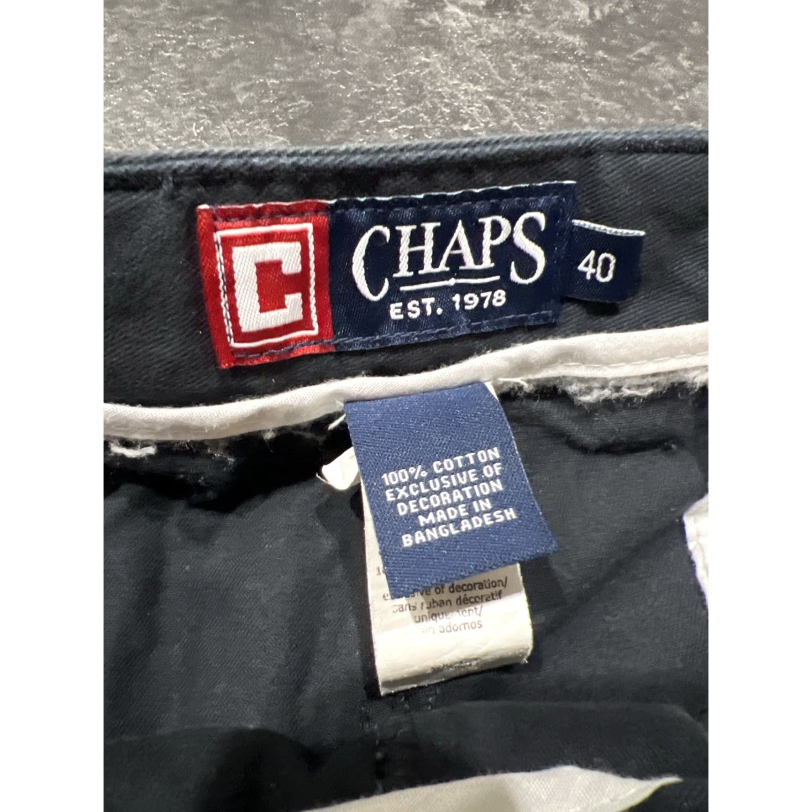 Chaps VINTAGE Chaps Mens Chino Shorts Sailboat Anchors Navy Blue Size 40 Cotton Stretch Size US 40 / EU 56 - 4 Thumbnail