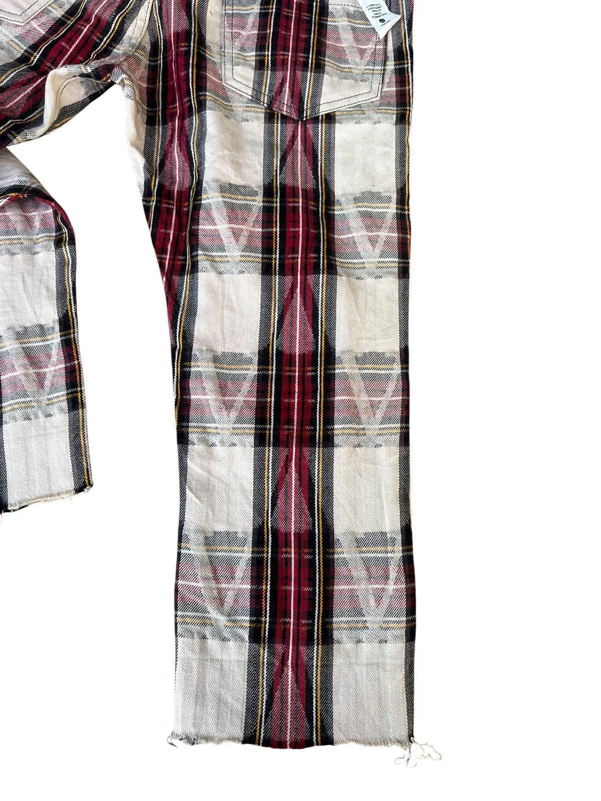 SHAREEF Shareef 2007 Japan Check Raw Edge Cropped Pant Size US 29 - 20 Thumbnail