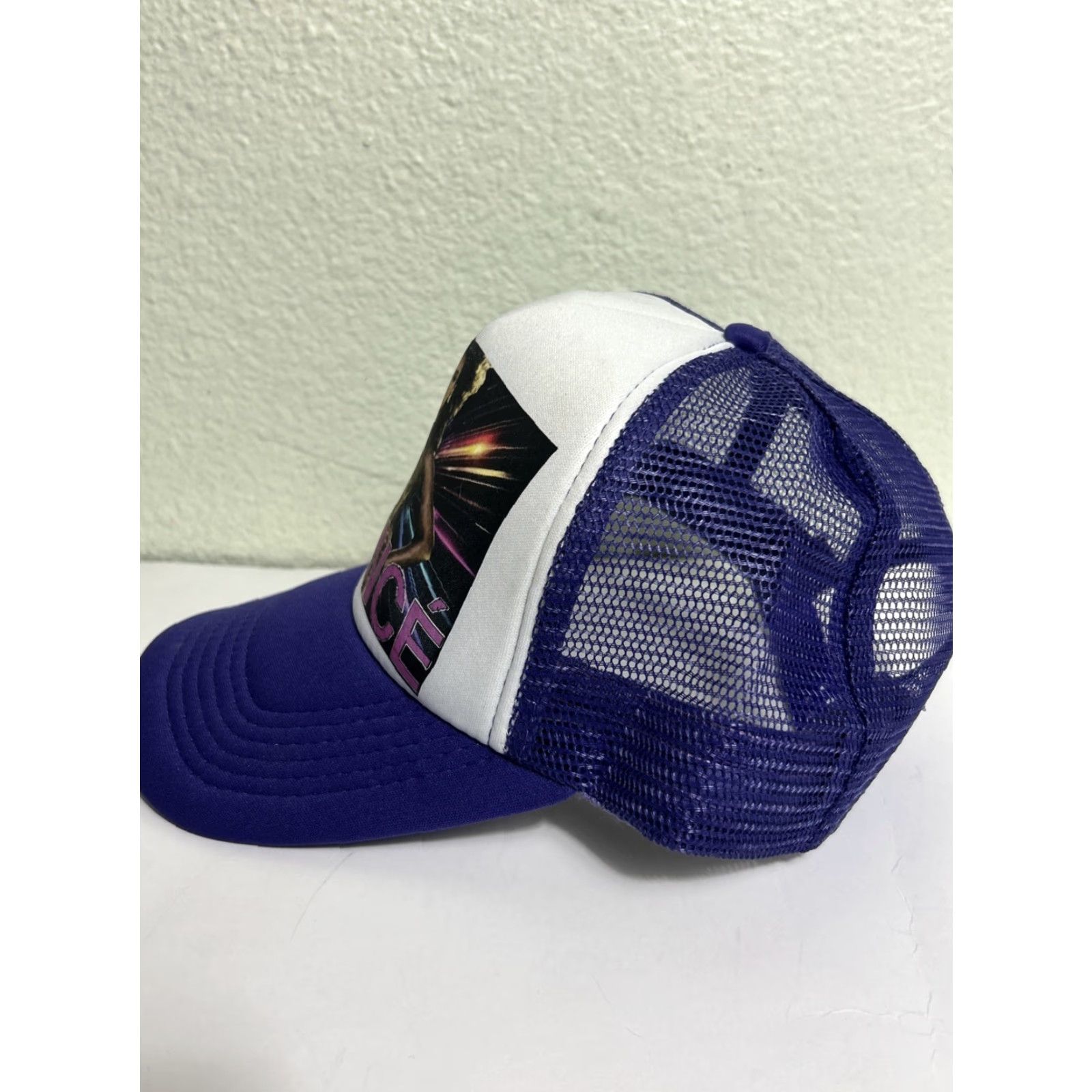 Vintage Beyoncé Trucker Hat Purple White SnapBack Adjustable Toptie Men One Size White Purple Trucker Hat Womens/Mens Size ONE SIZE - 6 Thumbnail