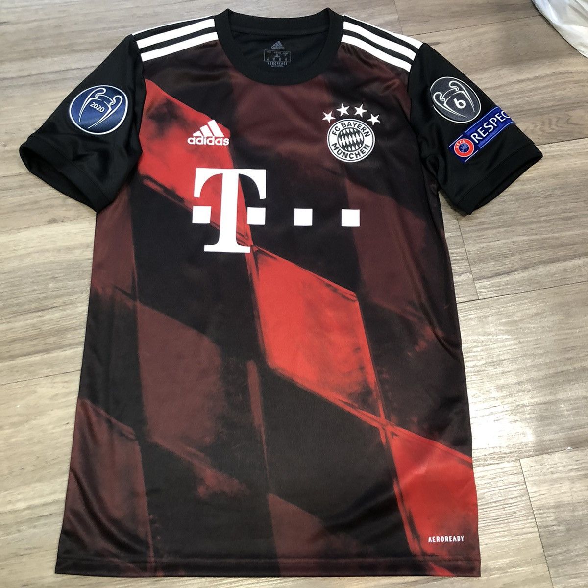 Image of Adidas x Soccer Jersey Bayern Munich 20/21 Champion League Third Away 19 Davies, Men's (Size XS)