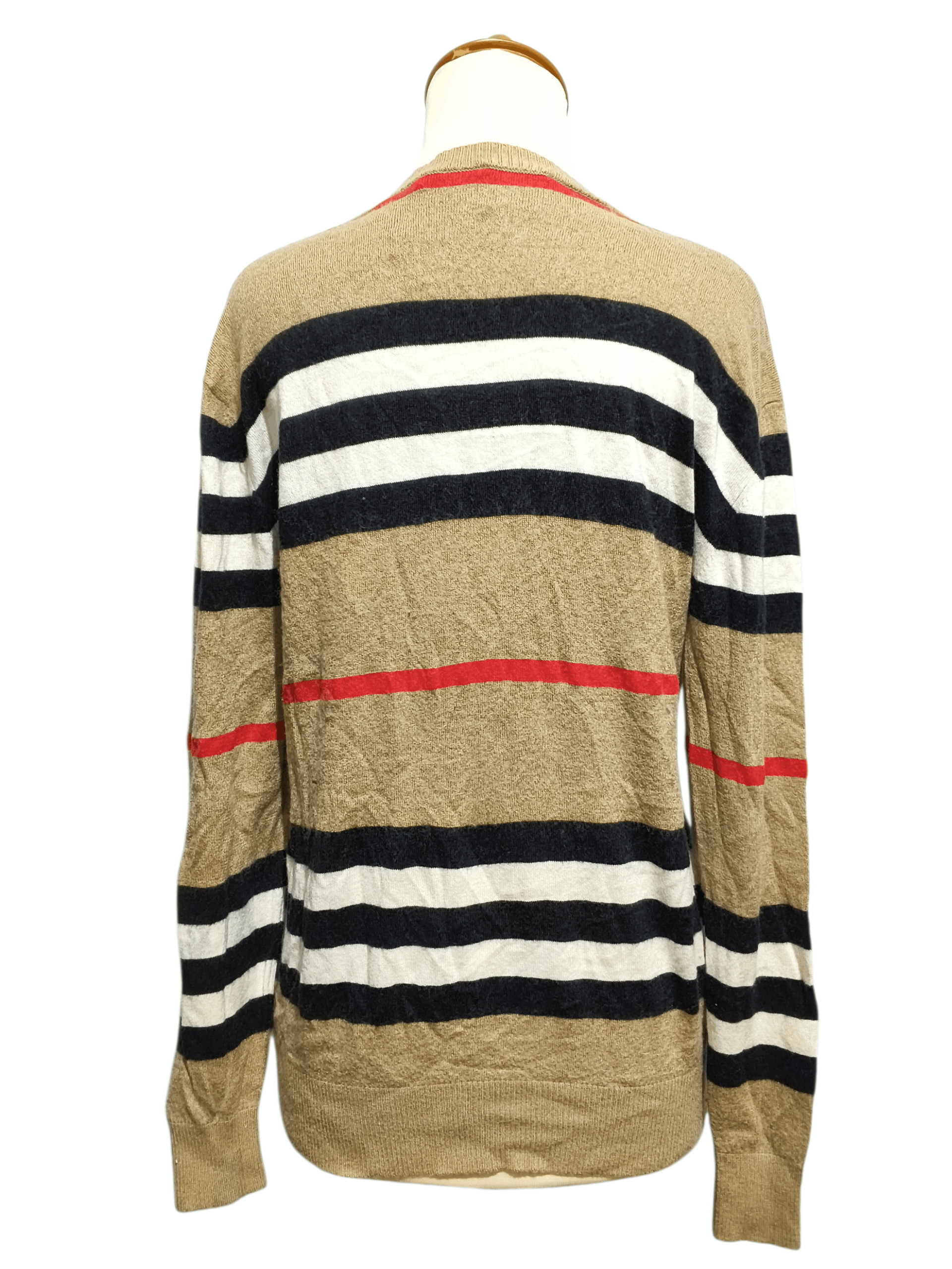 Burberry Burberry Scioto Iconic Striped merino wool cardigan Size S / US 4 / IT 40 - 2 Thumbnail