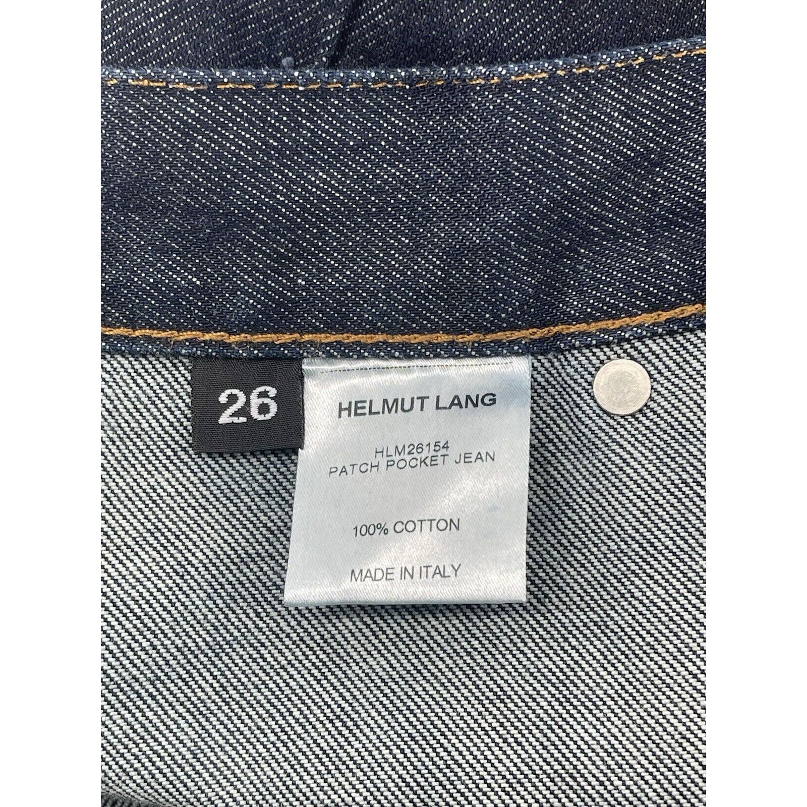 Helmut Lang NWOT Helmut Lang Raw Denim Indigo Patch Pocket Jeans 2017 Me Size US 26 / EU 42 - 6 Thumbnail