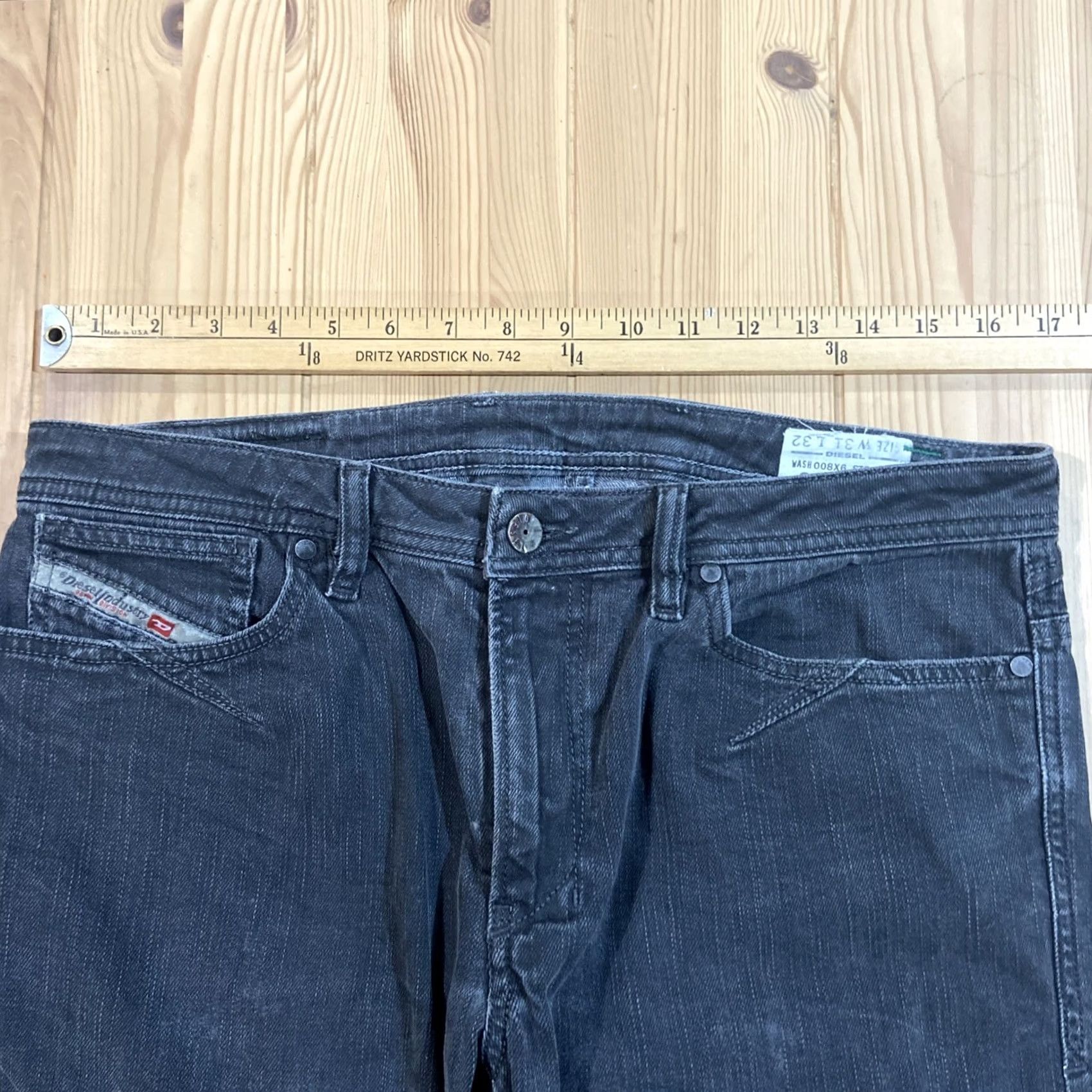 Diesel VINTAGE Diesel Shioner Slim Skinny Jeans Mens 31x32 Dark Wash Distressed Size US 31 - 4 Thumbnail