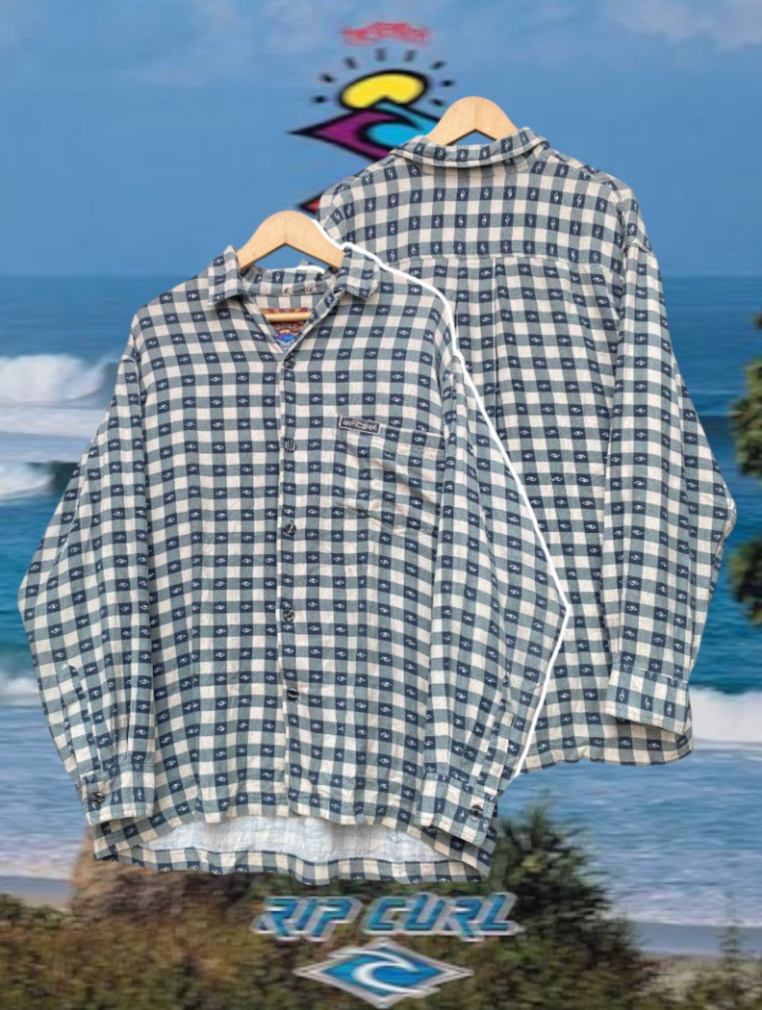 Rip Curl × Ripcurl × Vintage Vintage Rip Curl Flannel Printed Shirts Size US S / EU 44-46 / 1 - 1 Thumbnail