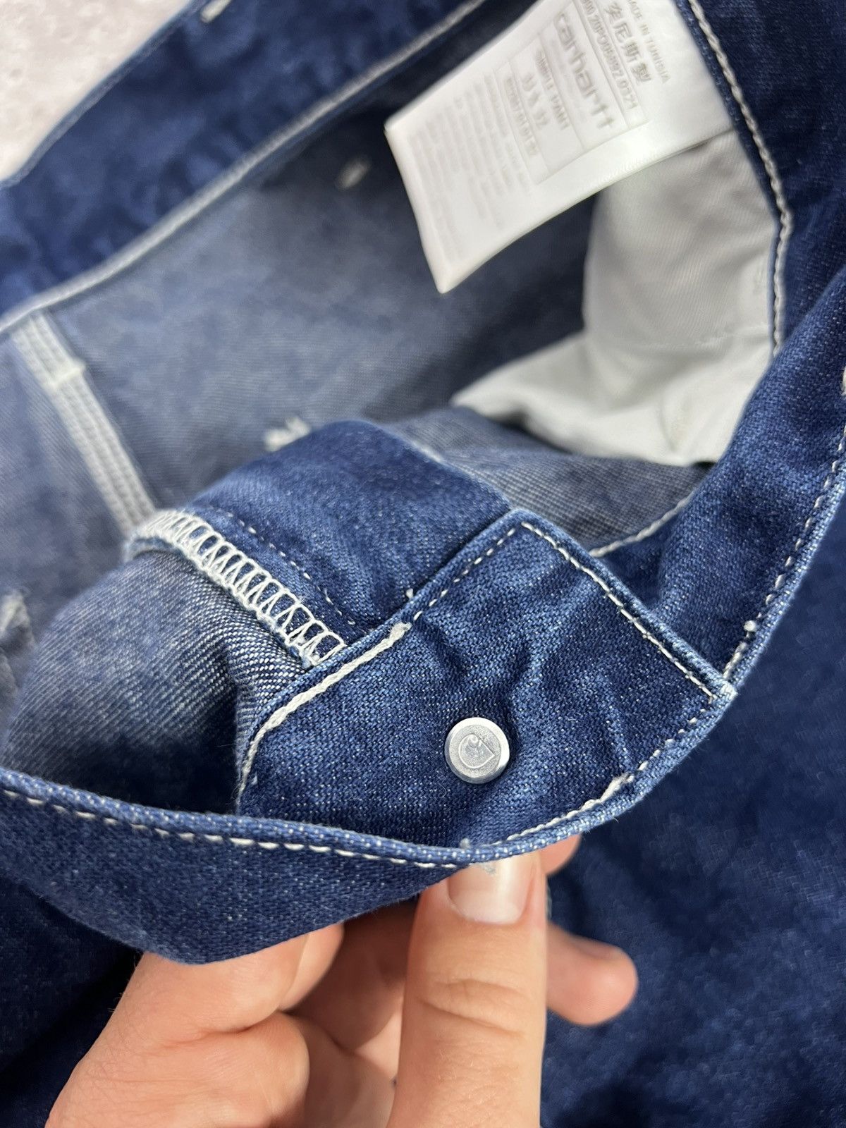 Carhartt Vintage Carhartt Denim Simple Pants 90s Blue Size US 33 - 16 Thumbnail