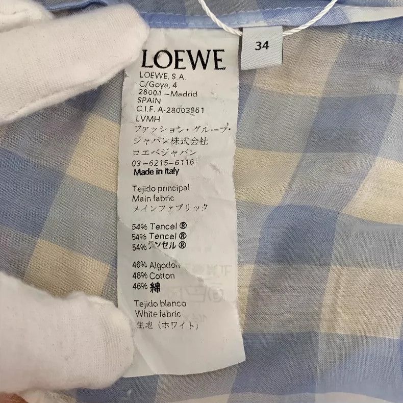 Loewe Loewe Patchwork cotton round neck short sleeve dress Size XXS / US 00 / IT 34 - 7 Thumbnail