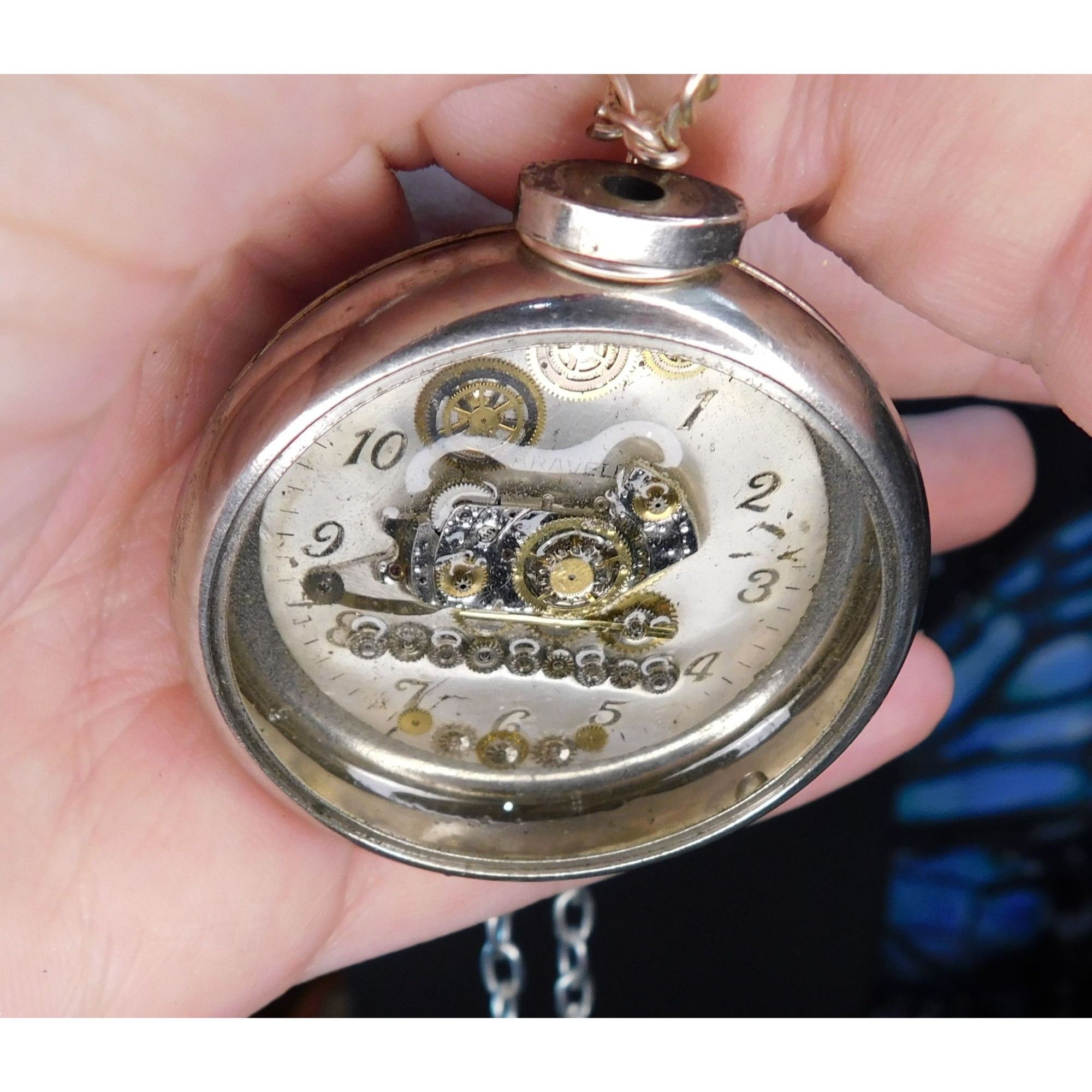 Handmade Handmade Upcycled Steampunk Train Watch Necklace Size ONE SIZE - 4 Thumbnail